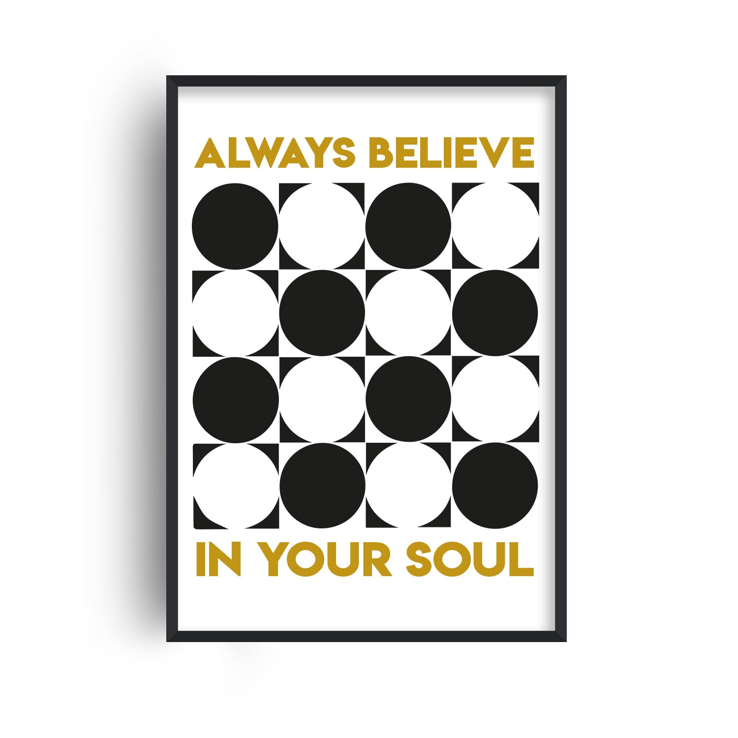 Fanclub Black / Yellow Always Believe In Your Soul 1980s Music Art Print A2 In Multi