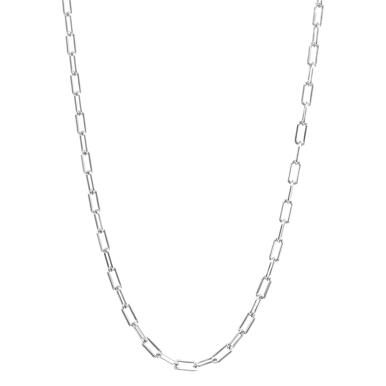 Muru Women's Mini Paperclip Necklace Silver