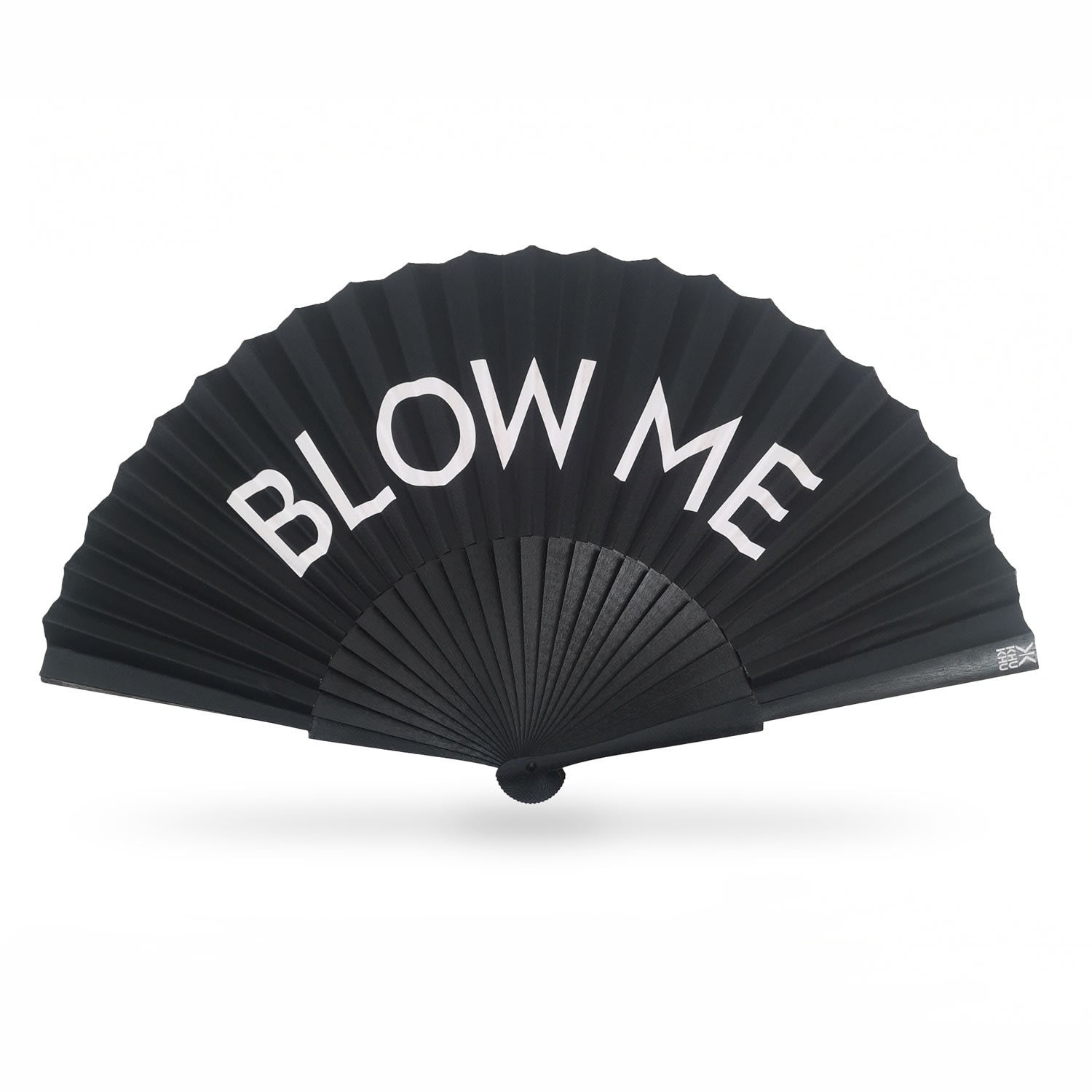 Black / White Blow Me Hand Fan Khu Khu