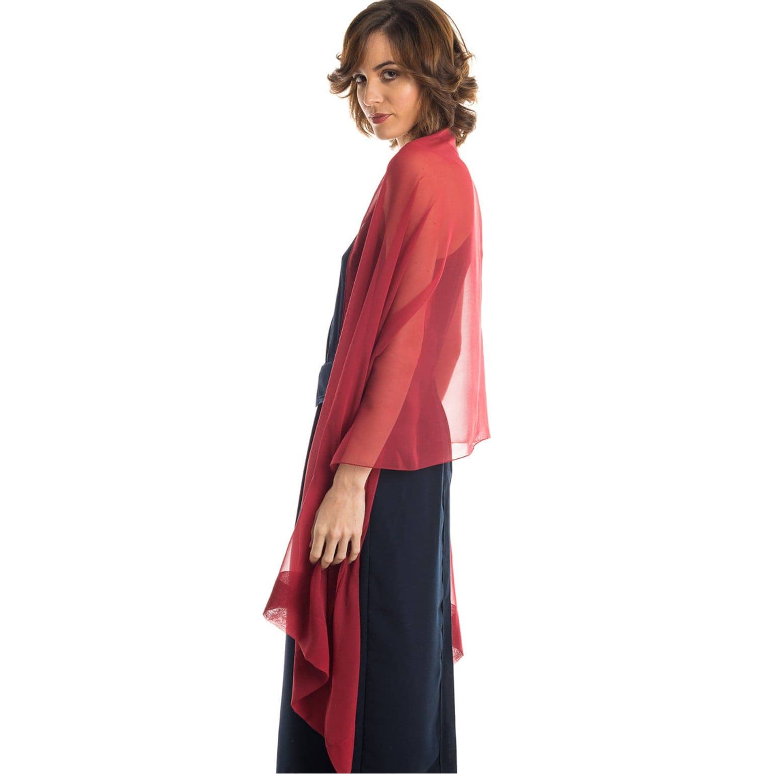 Elizabetta Carmen - Silk Scarf/Shawl - Cranberry