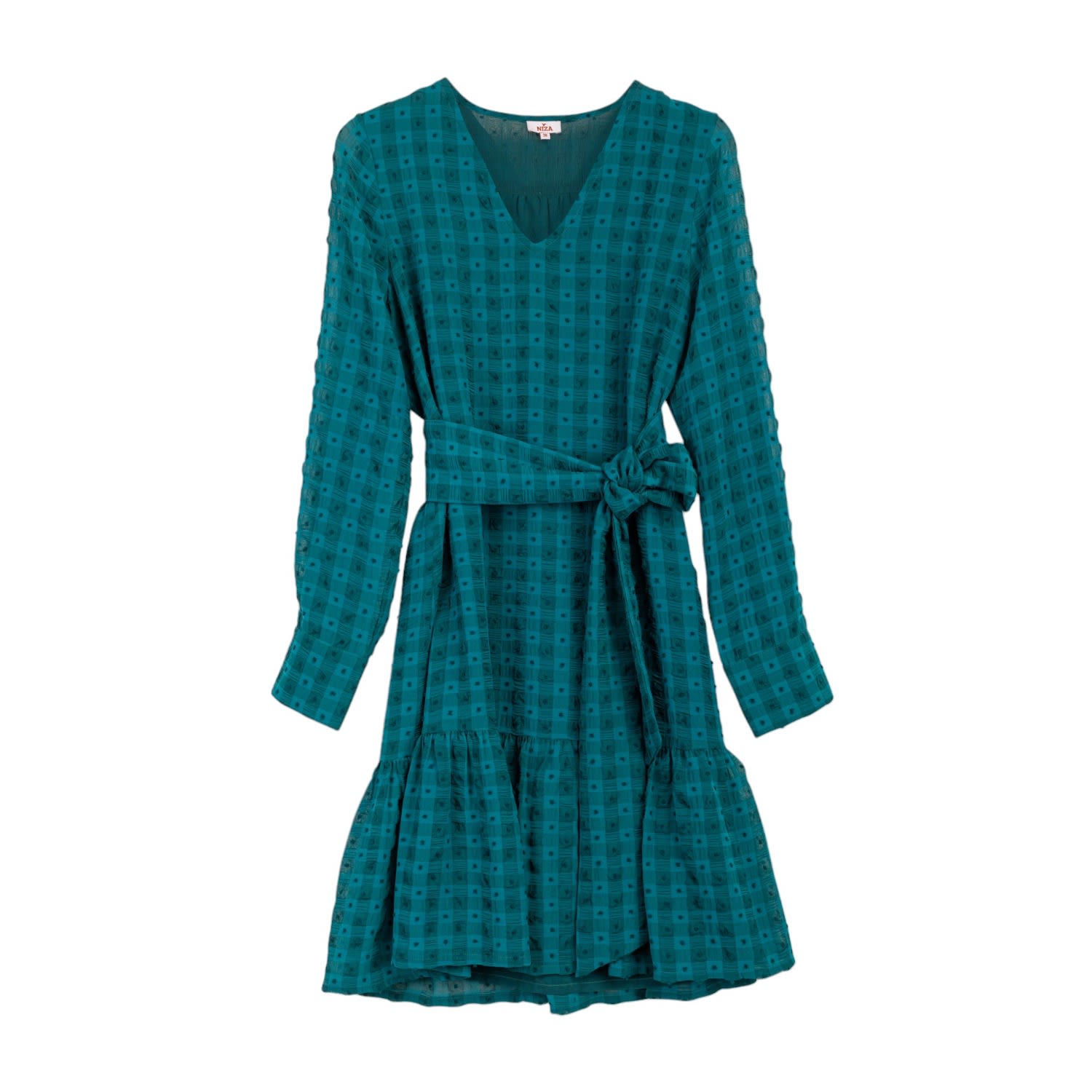 Niza Women's Navy Green Dress In Green