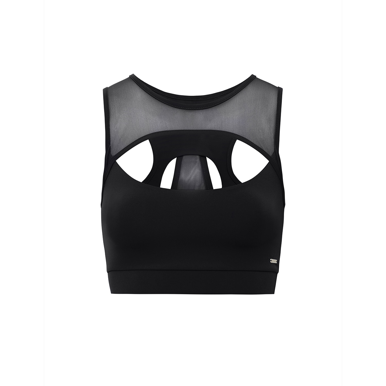 Yes Flâneuse Women's Mercury Sports Bra With Cut-out Details Black Beauty In Black