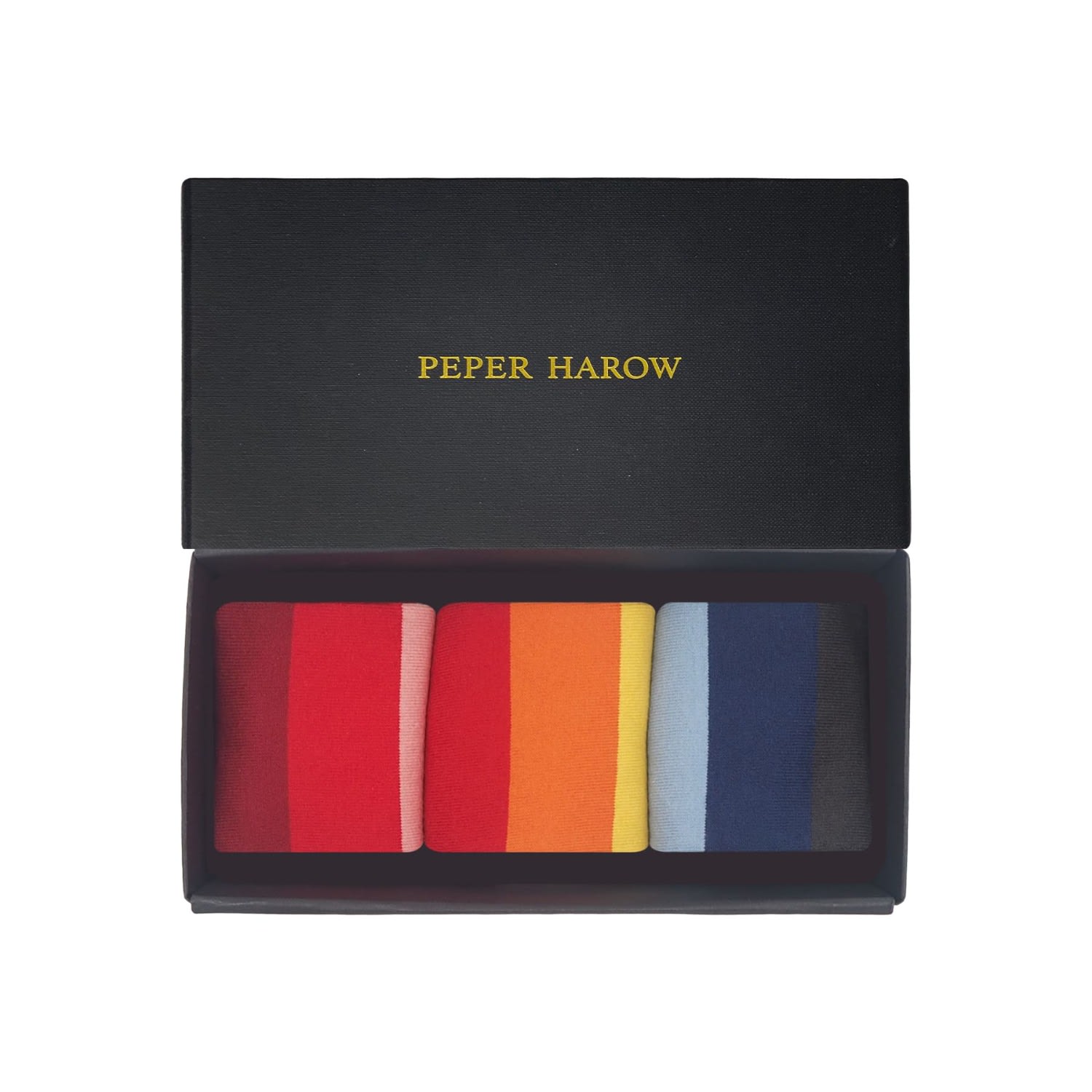 Peper Harow - Made In England Block Stripe Women's Socks Gift Box