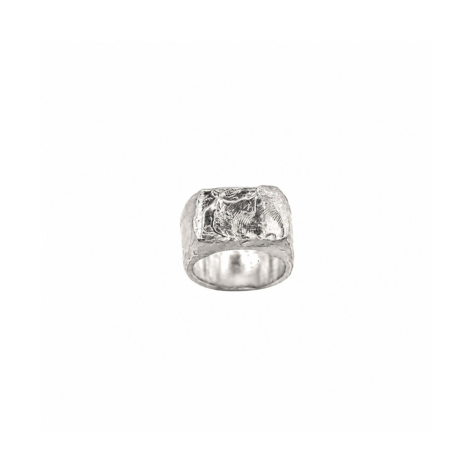 De Roms Women's The Apex Molten Signet Statement Ring - Recycled Silver