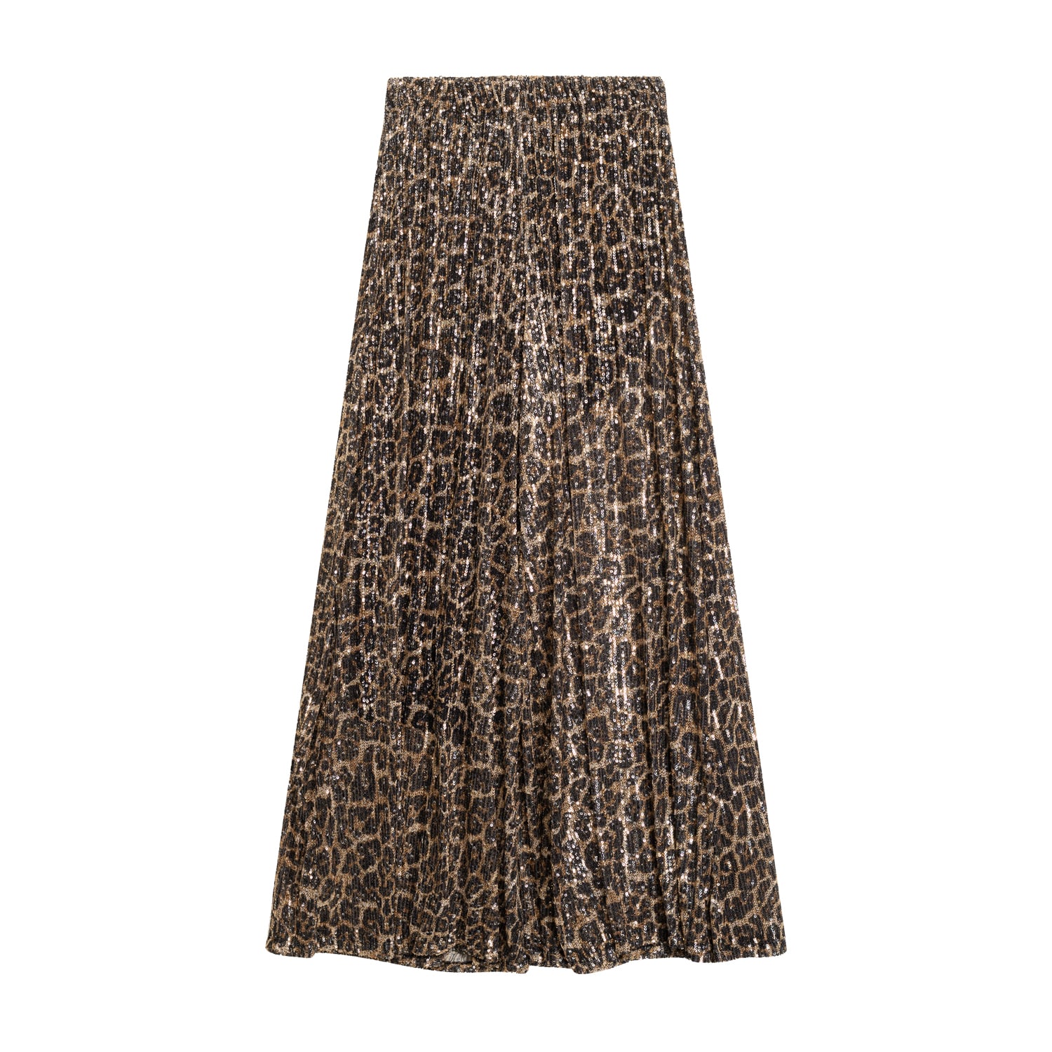 Tantra Spain Sl Women's Brown Sequined Pants With Elastic Waistband And Lining In Brown