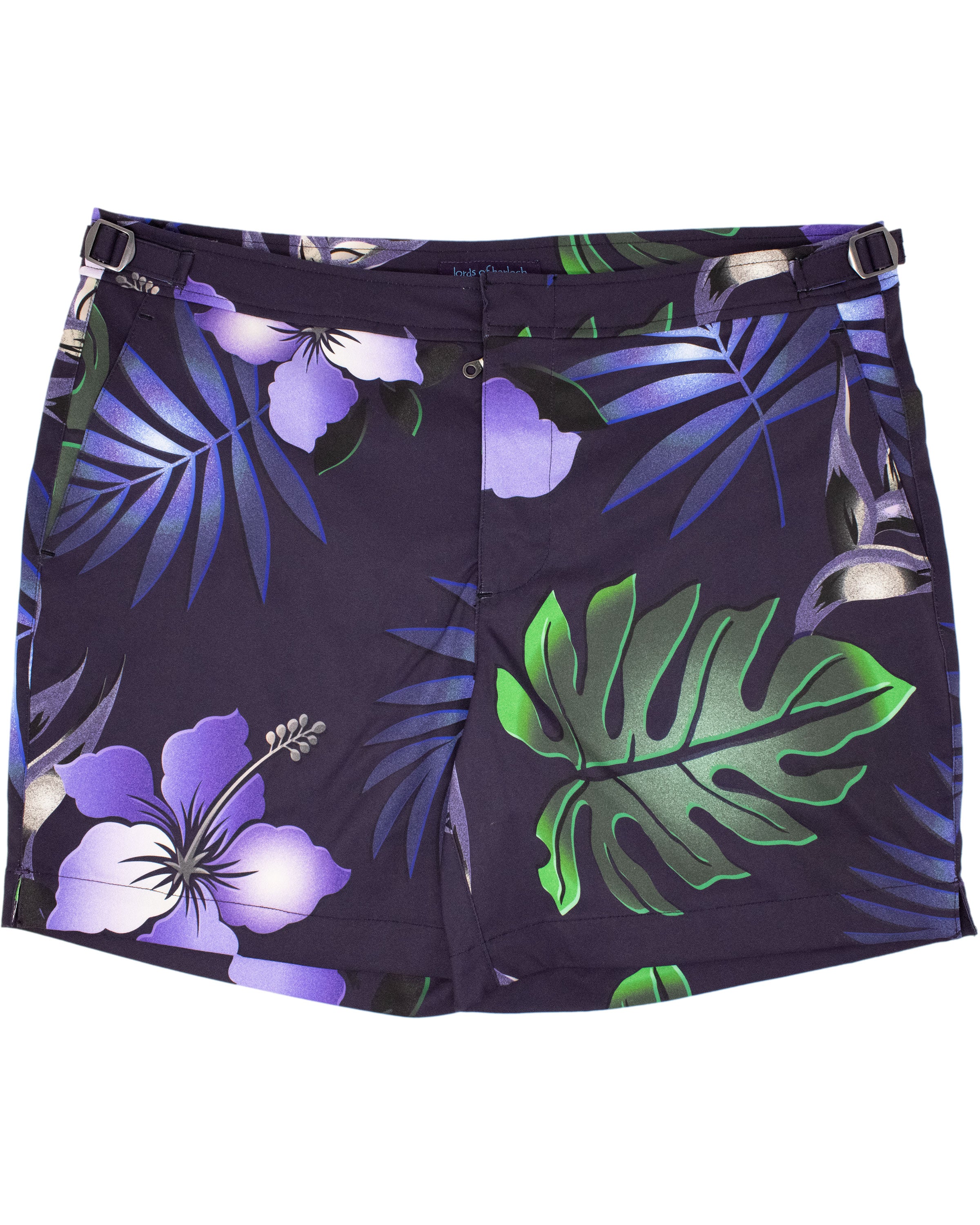 Lords Of Harlech Men's Blue Pool Tropical Explosion Swim Short - Navy