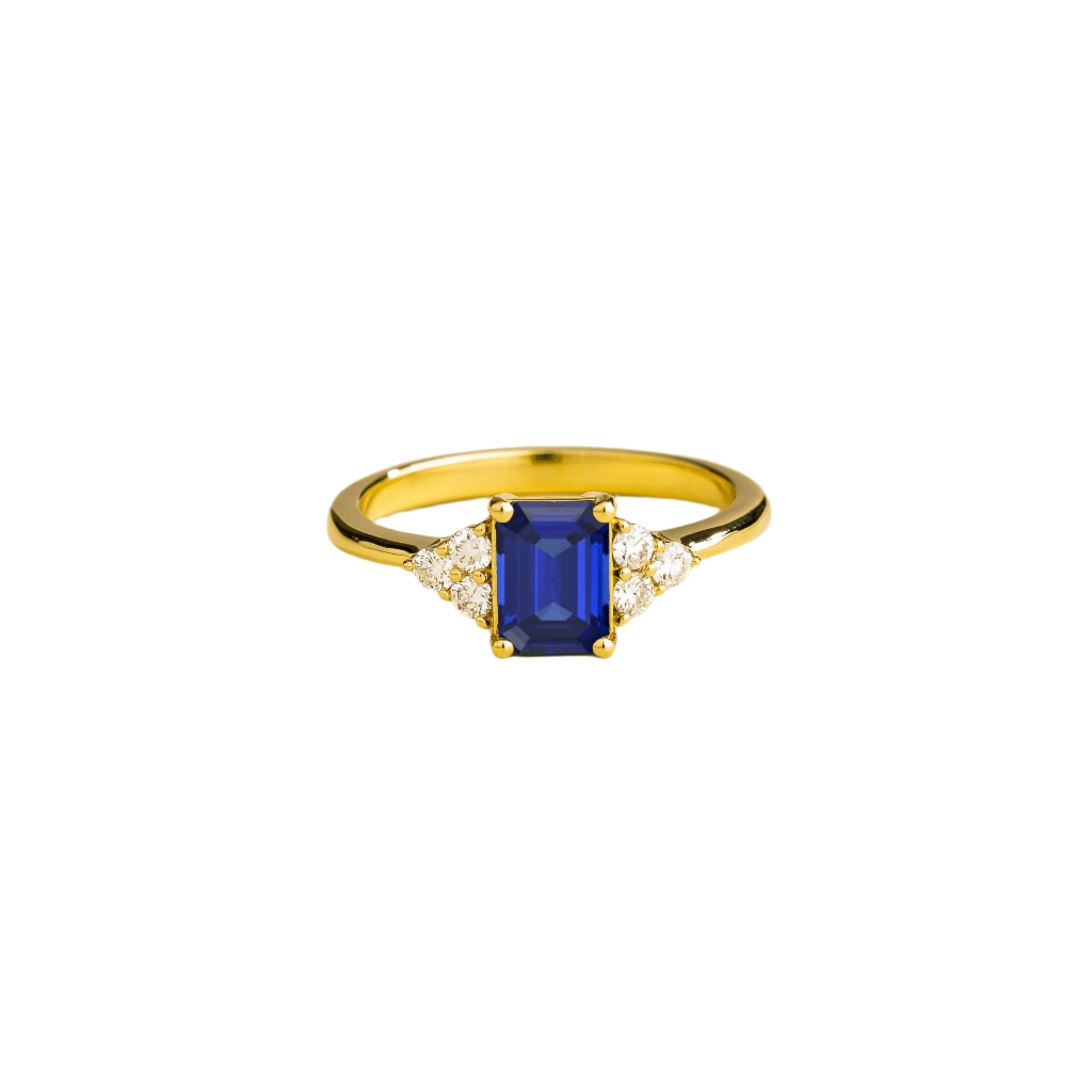 Juvetti Women's Gold / Blue / White Chateau Gold Ring Blue Sapphire & Diamonds In Multi