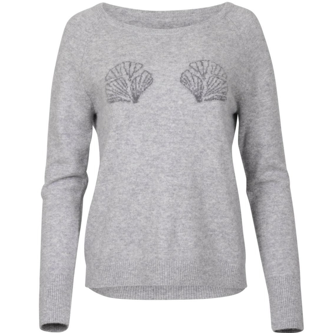 Catnip And Seaweed Women's The Broken Shell Cashmere Sweater In Grey In Grey