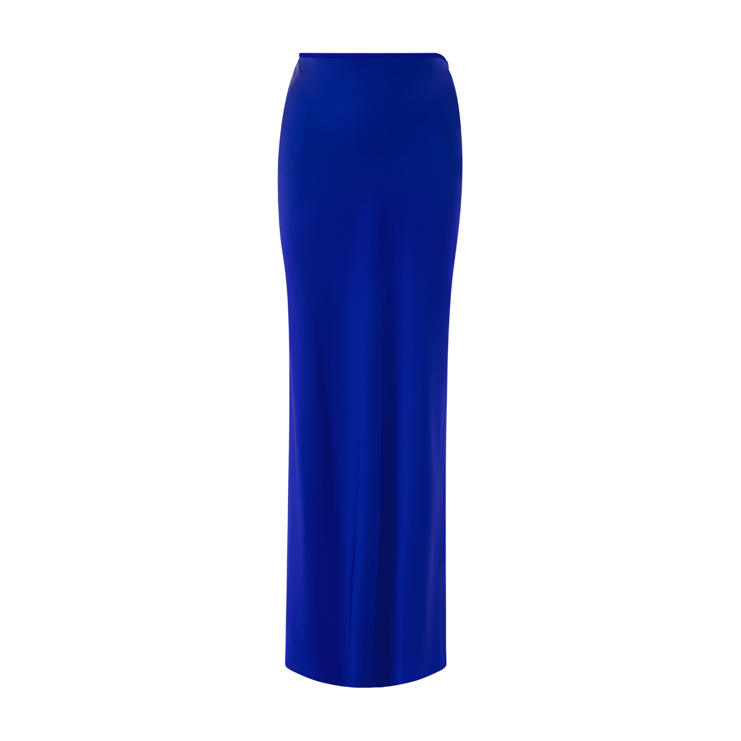 SATIN MAXI SKIRT DOUBLE LABEL LACE_BLUE main image 1
