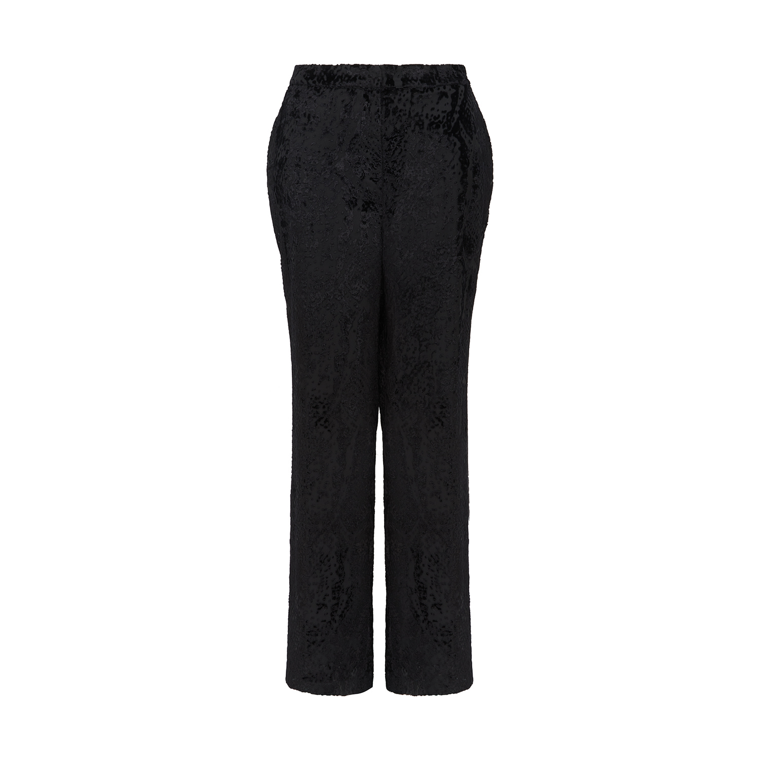 Rose & Nancy Women's Juniper Black Snake Velvet Trouser In Black