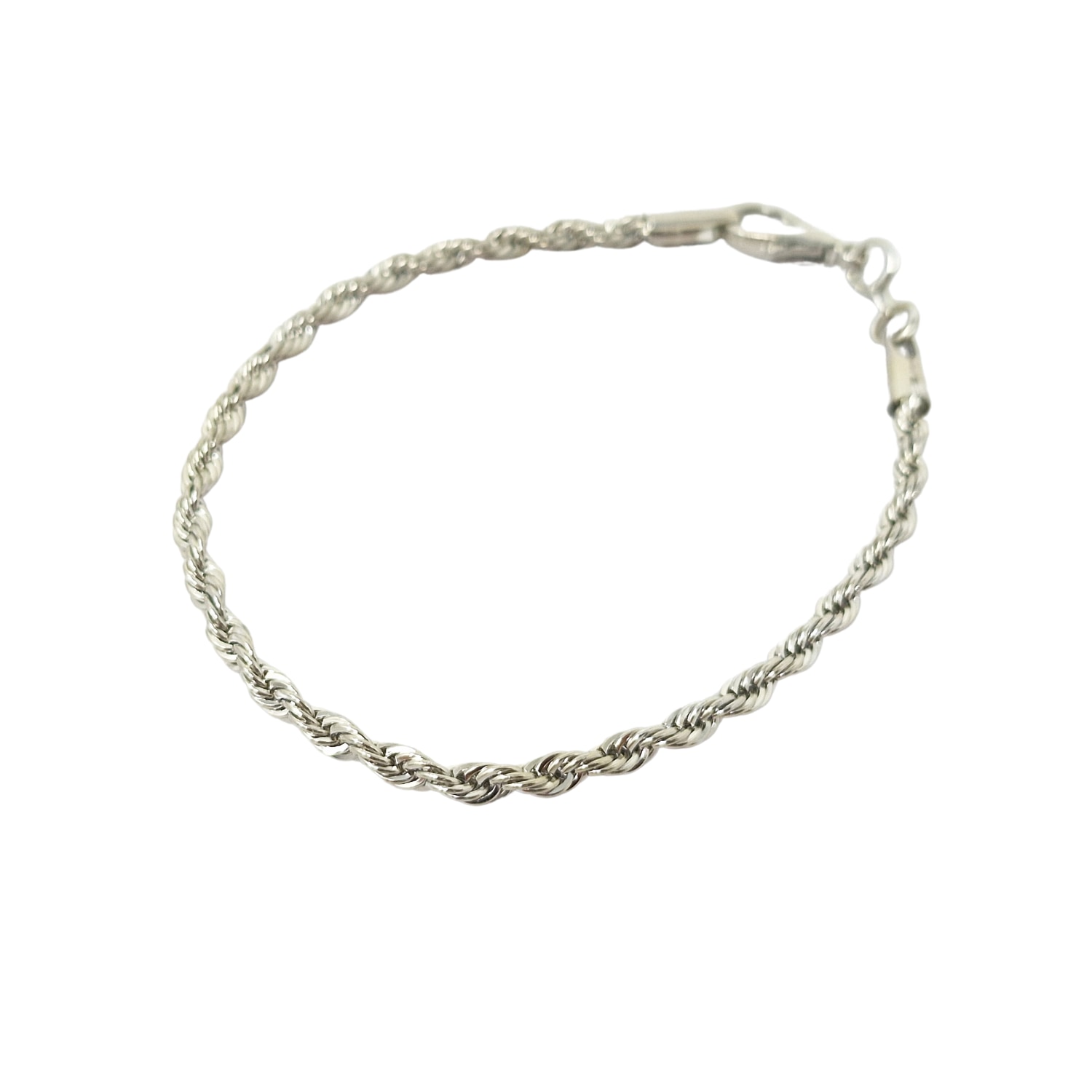 Women’s Rope Chain Shiny Silver Minimalist Elegant Bracelet Harfi