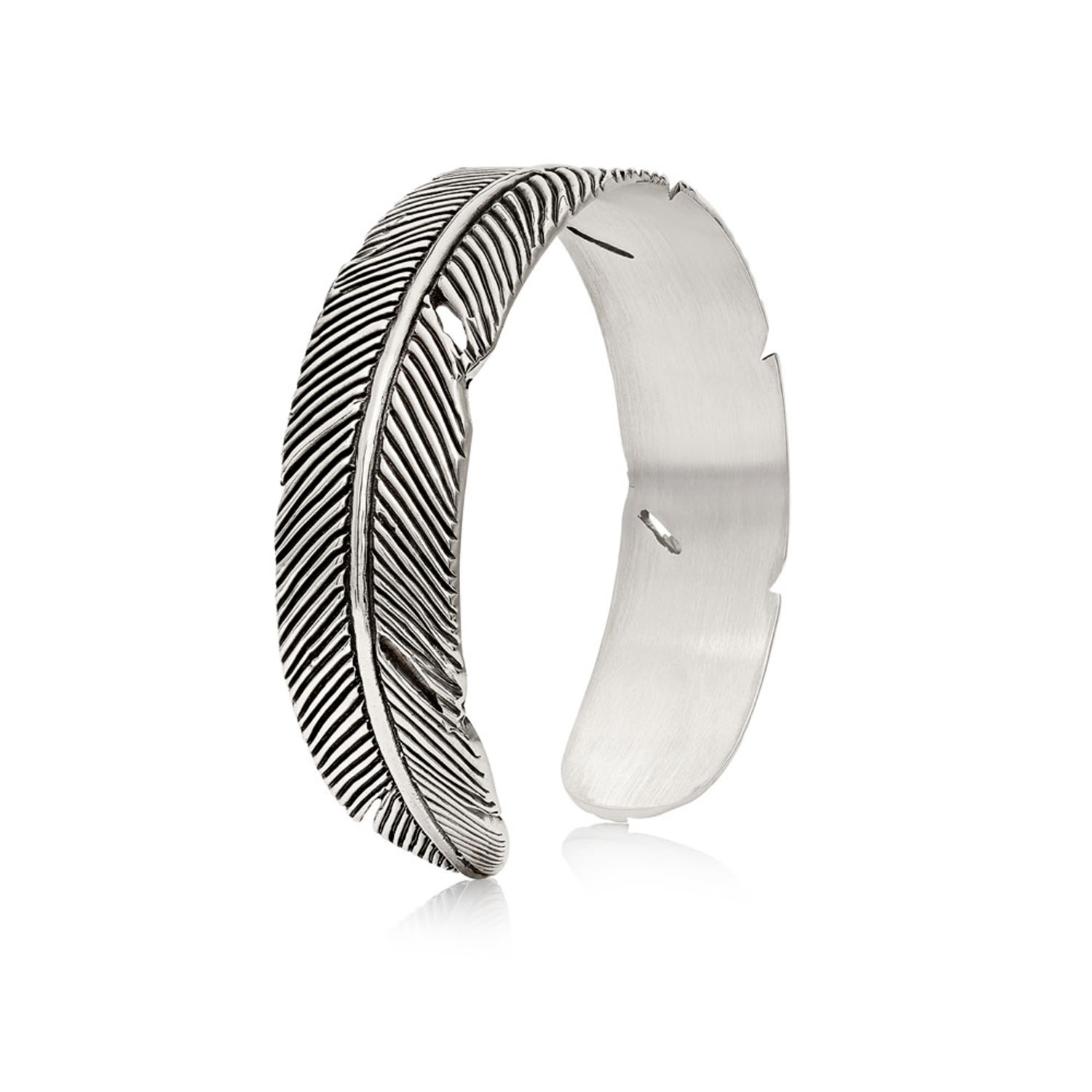 Sophie Simone Designs Men's Feather Bracelet In Silver In Silver