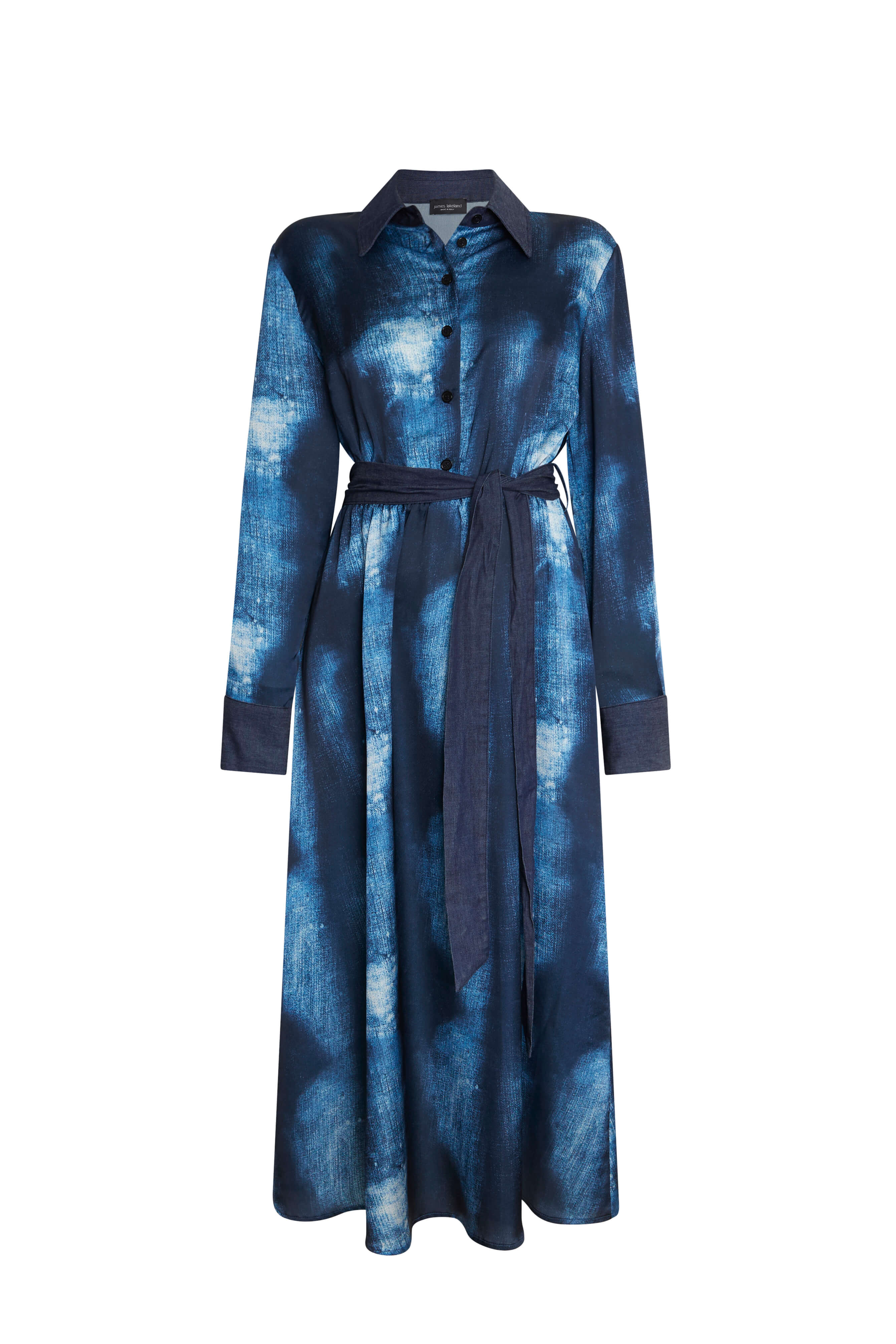 Women’s Blue Denim Print Midi Dress XXXL James Lakeland