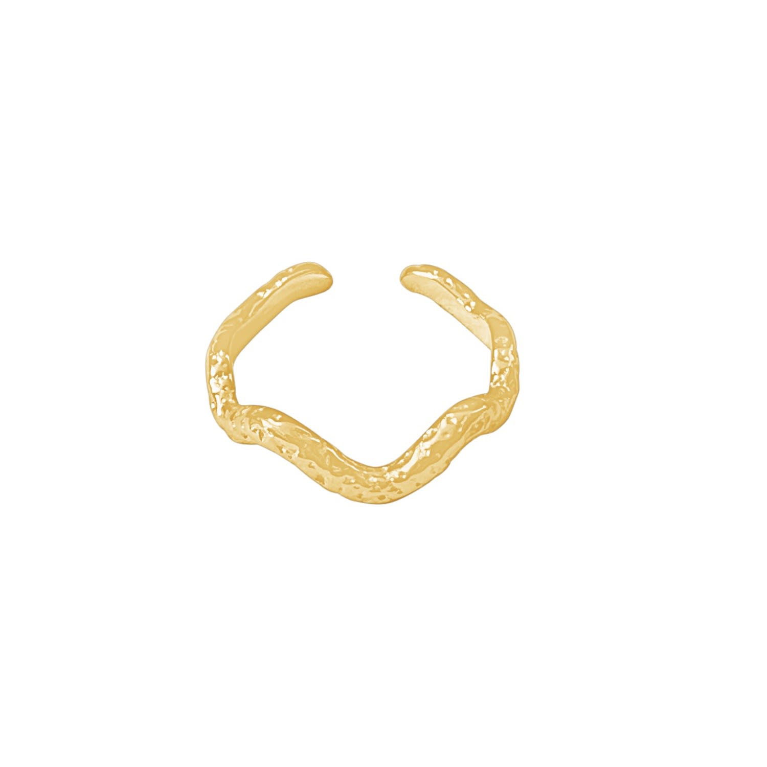 Glasstyk I/s Women's Wave Ring Gold