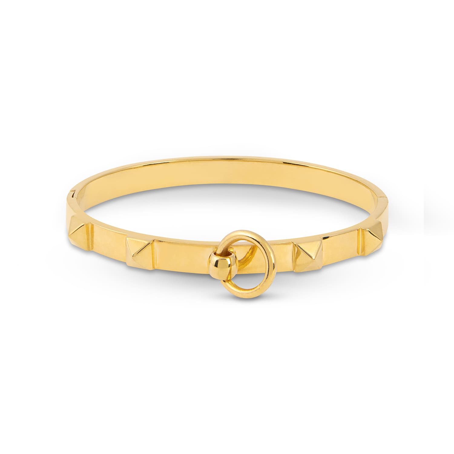 Amadeus Women's Gold Pyramid Stud Bangle In Gold