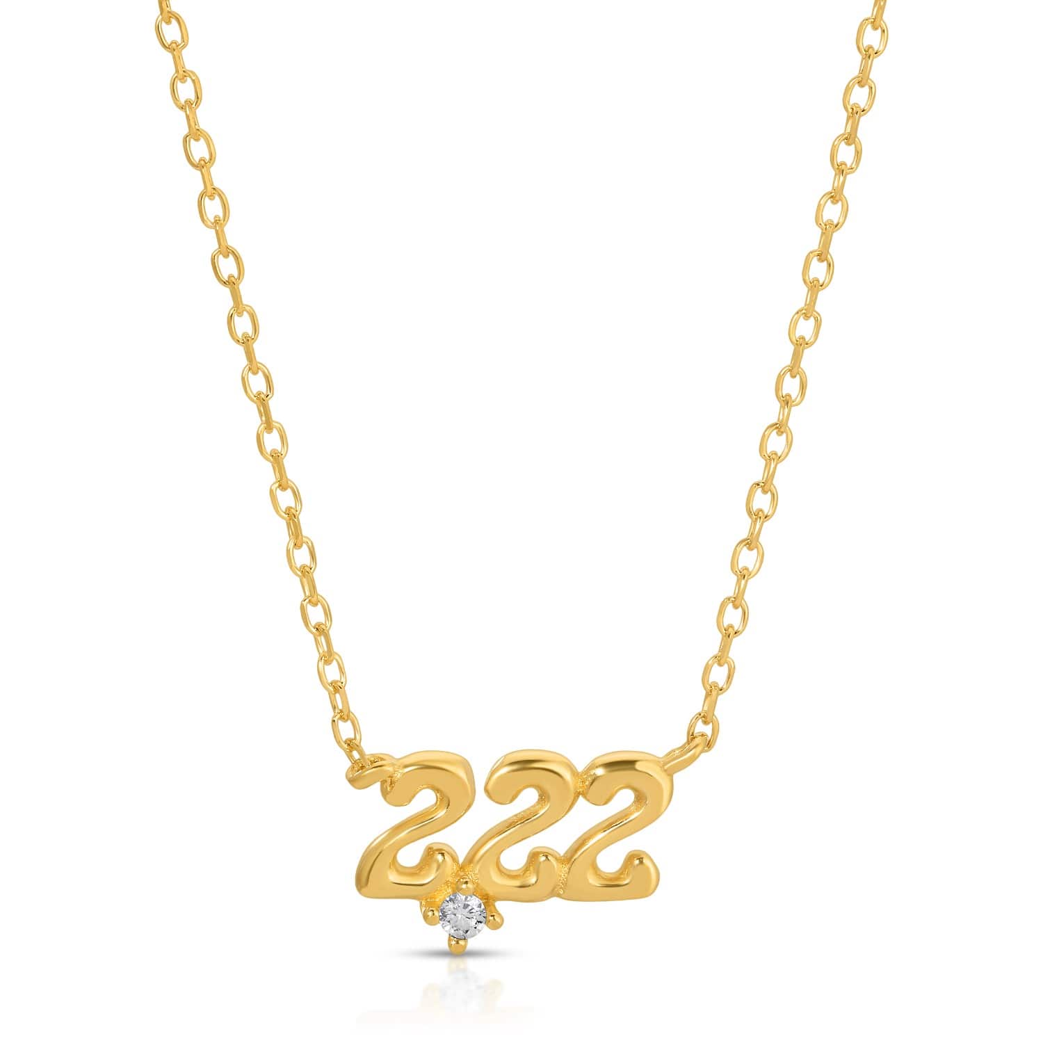 Angel Number Two Two Two Necklace-Dainty Gold Necklace | Zepplin 