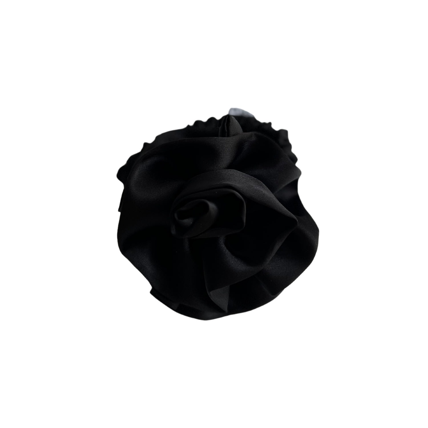 Sylki Women's Flower Applique Hair Tie - Black In Black