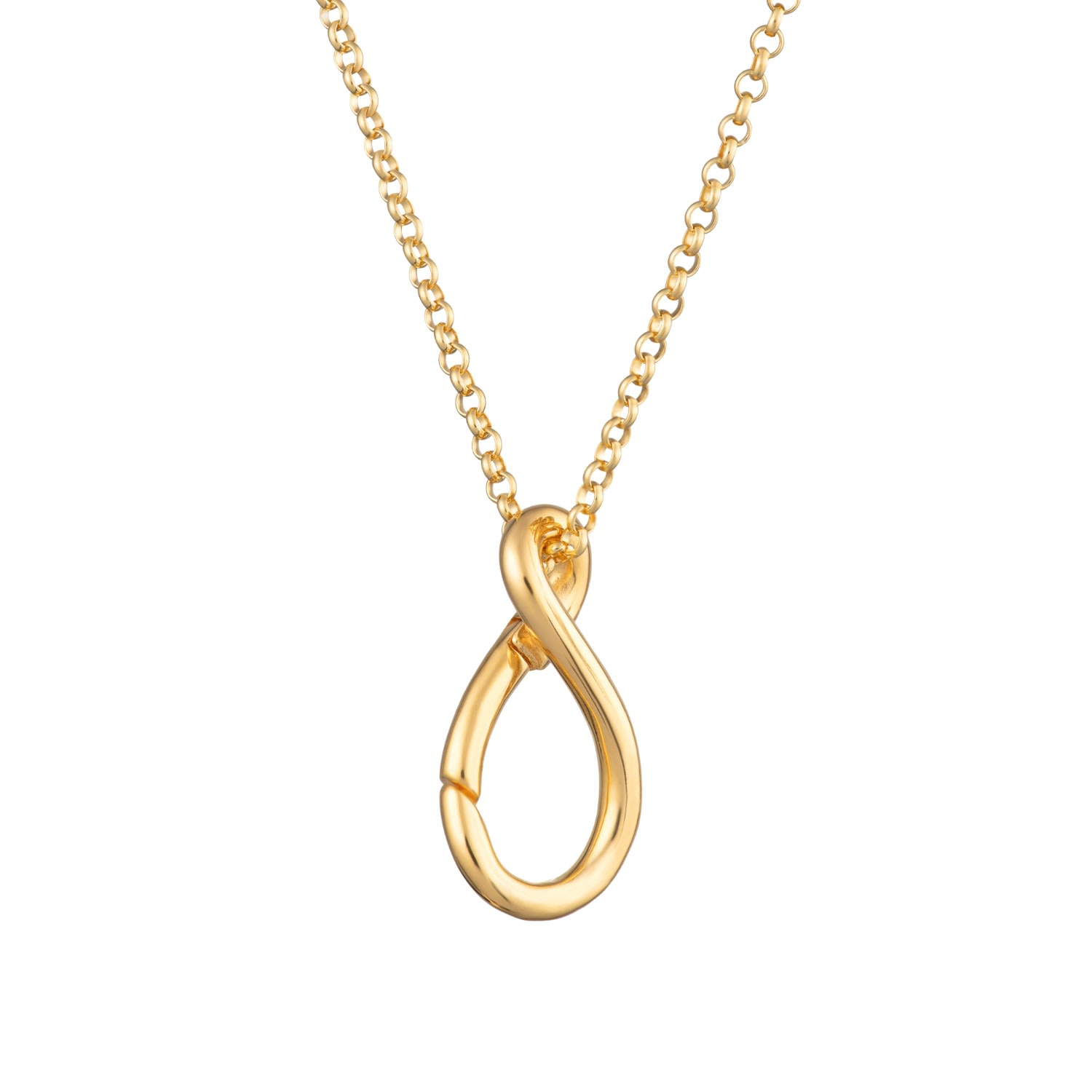 Women’s Gold Plated Infinity Charm Collector Necklace Lily Charmed