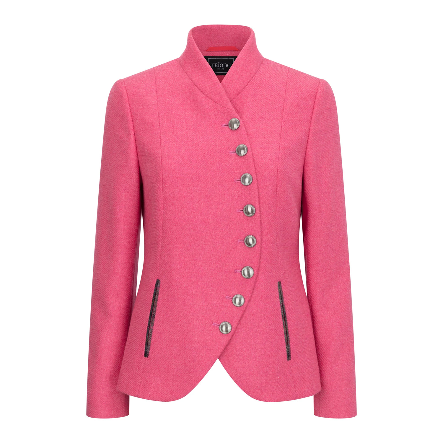 Triona Women's Pink / Purple Pink Catherine Curve Tweed Jacket
