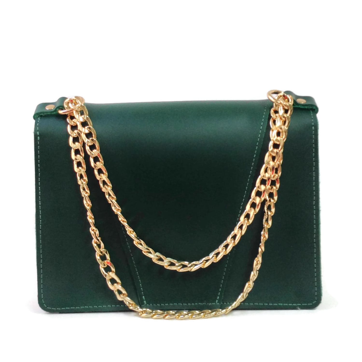 green over the shoulder bag