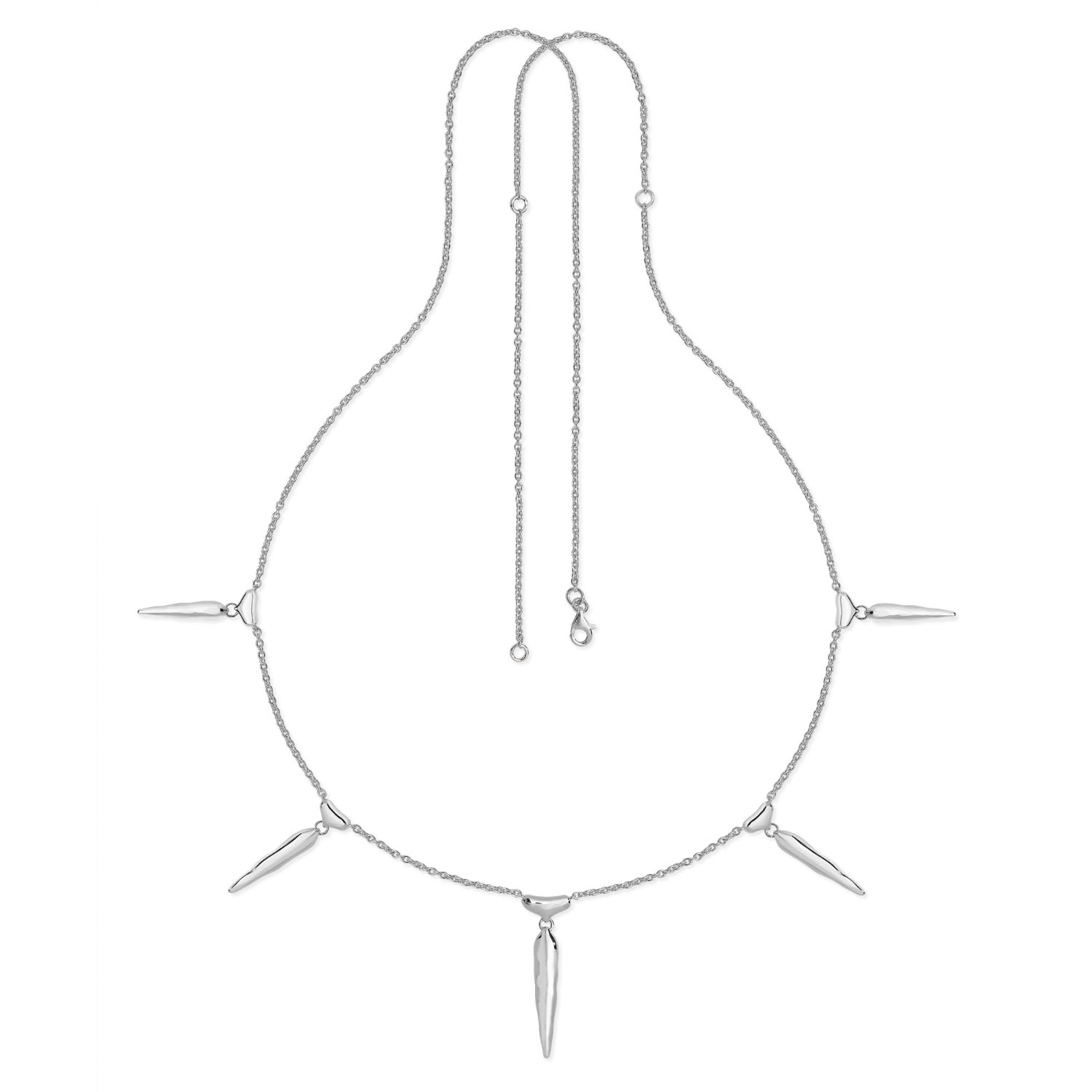 Lucy Quartermaine Women's Silver Multi Icicle Long Necklace In Metallic