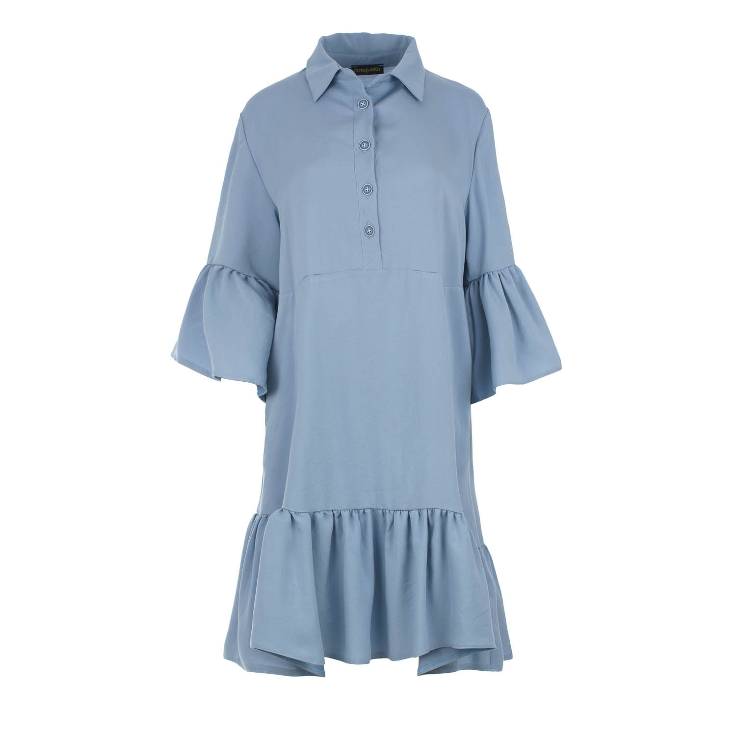 Conquista Women's Serenity Blue Tencel Shirt Dress | ModeSens