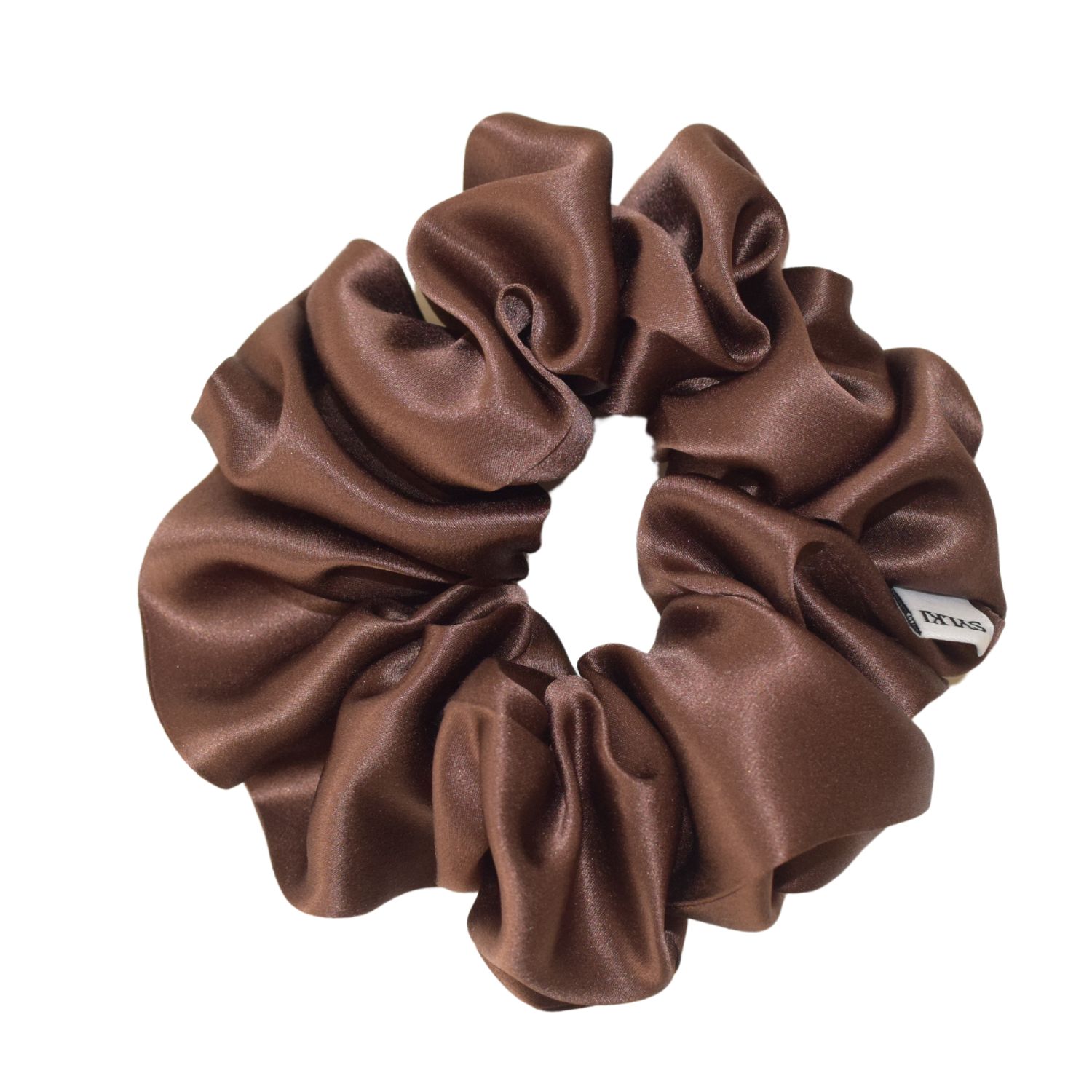 Women's Maxi Silk Scrunchie - Brown | Sylki