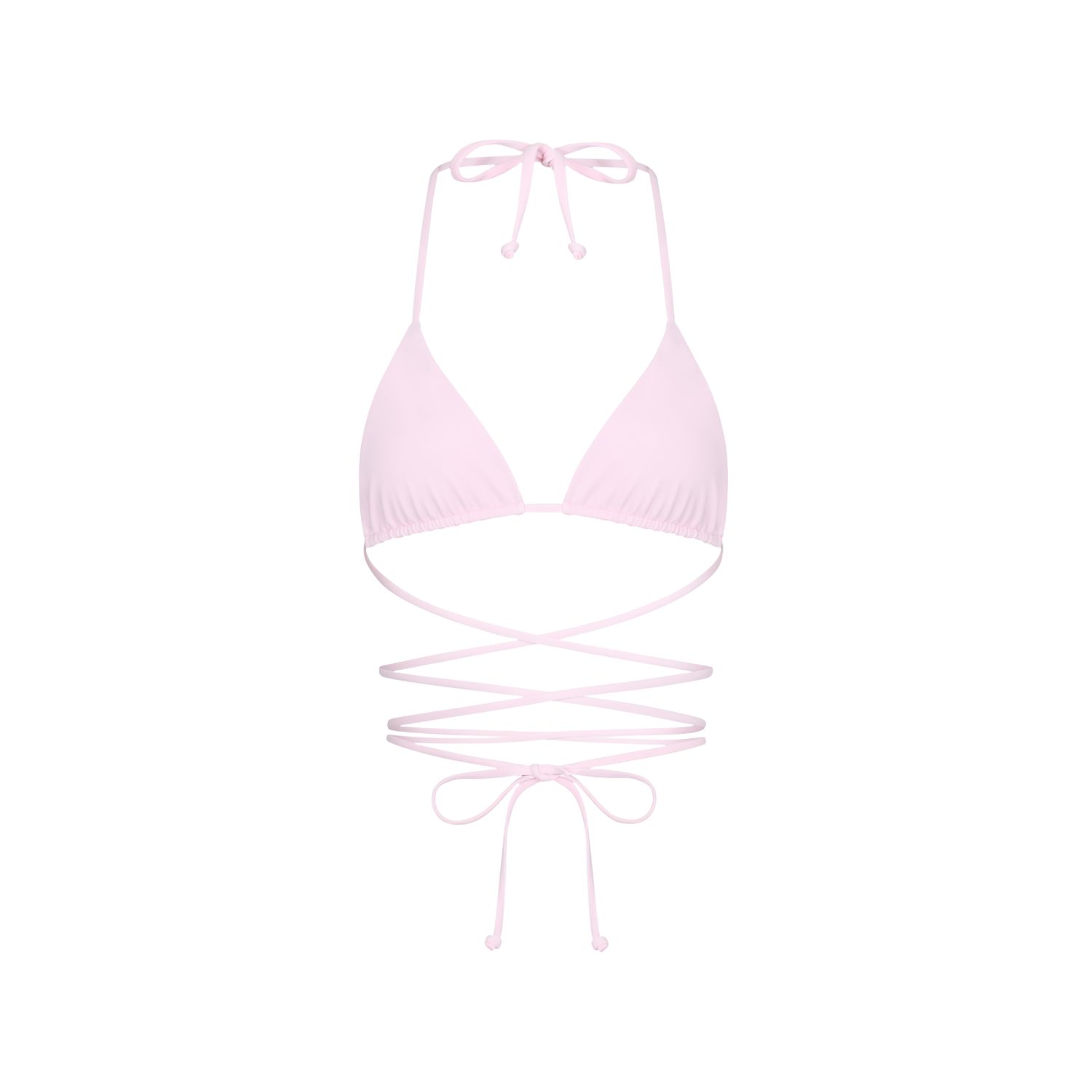 Women's Soulmate Wrap-Around Triangle Bikini Top – Light Pink | Extra Small | Pianella's