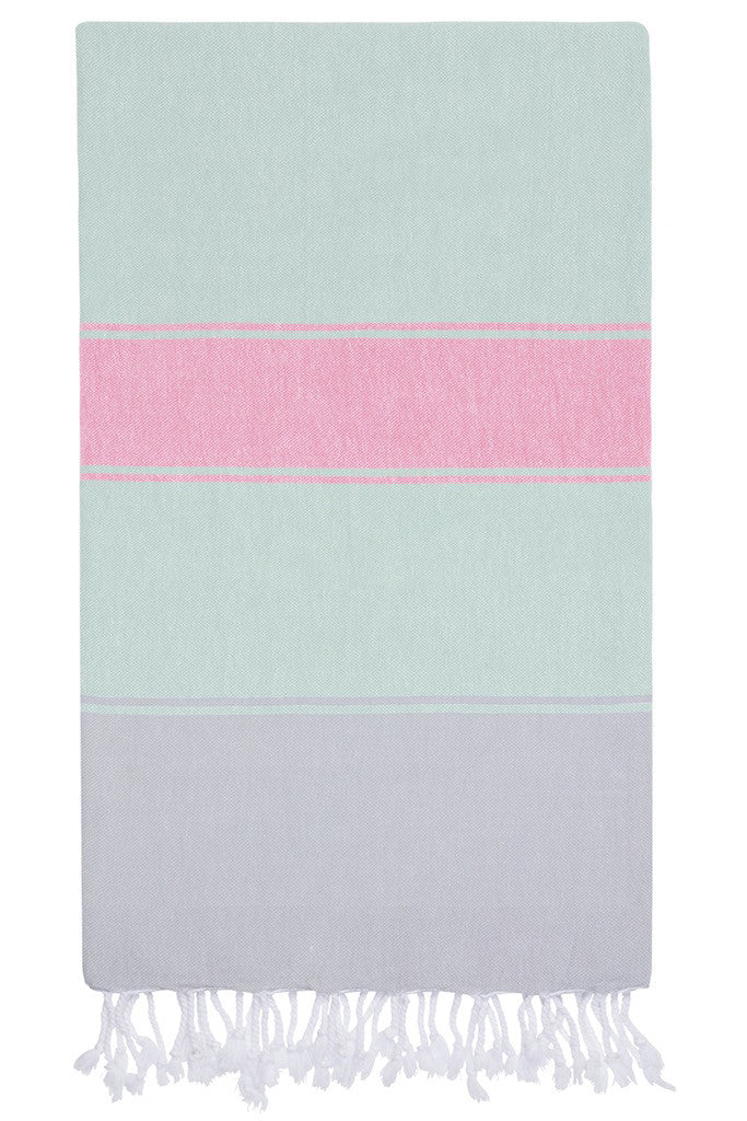 Neutrals / Grey Talia Hammam Towel - Ice / Light Pink One Size Ailera