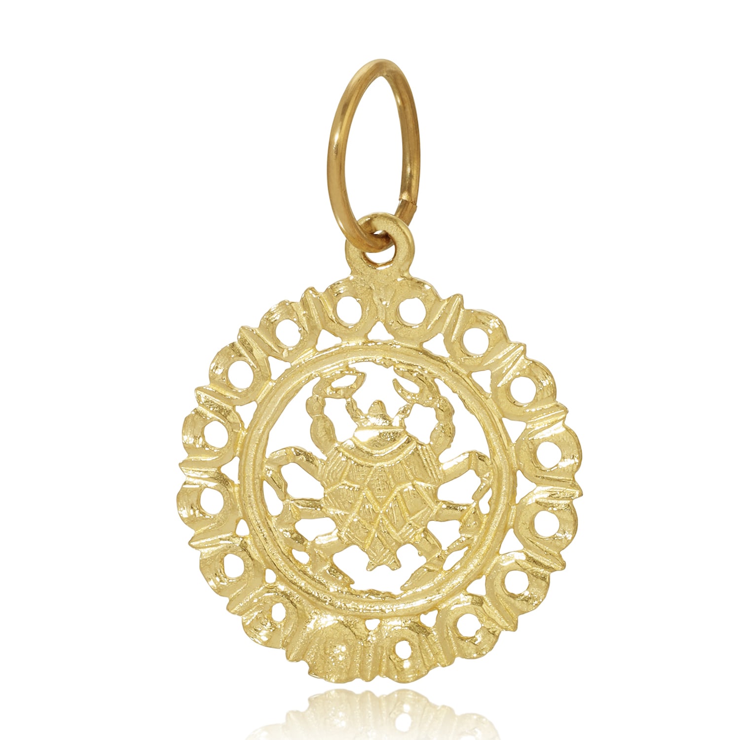 Maya Brenner Women's Gold Zodiac Pendant - Cancer In Gold