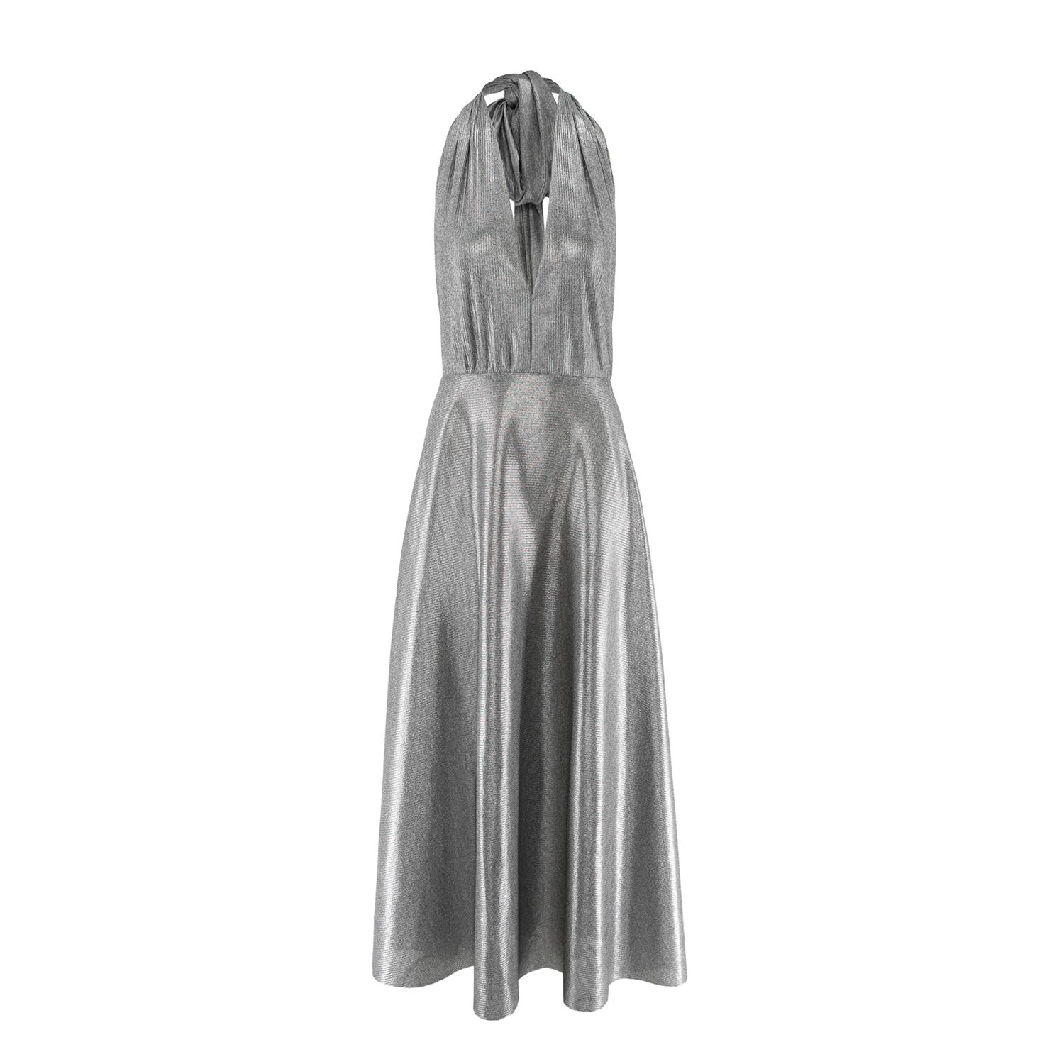 Women’s Silver Bare Back Cloche Dress One Size Silvia Serban