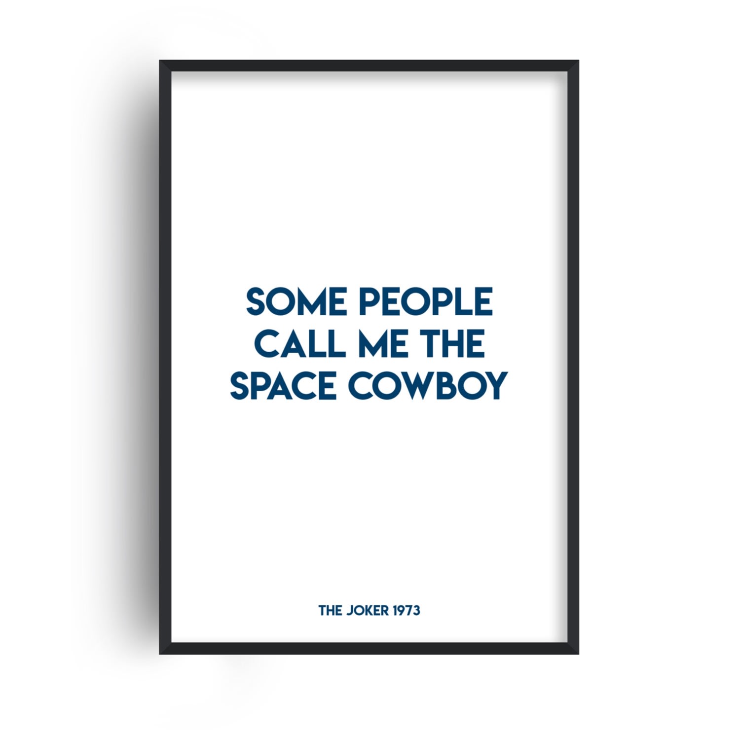 Fanclub Blue Space Cowboy Steve Miller Band The Joker Inspired Retro Giclée Art Print A3 In Blue