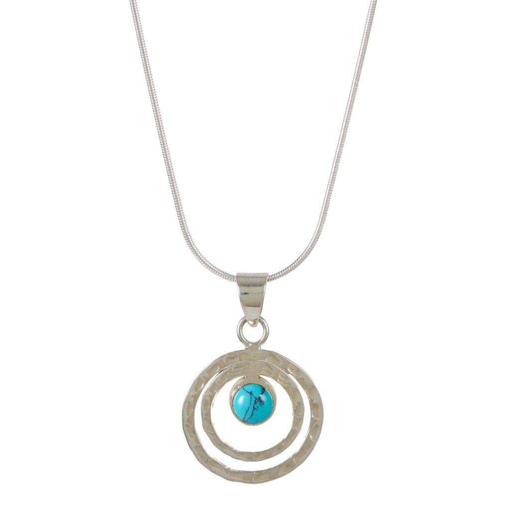 Women’s Silver / Green Infinity Universe Silver Necklace - Turquoise Charlotte’s Web Jewellery