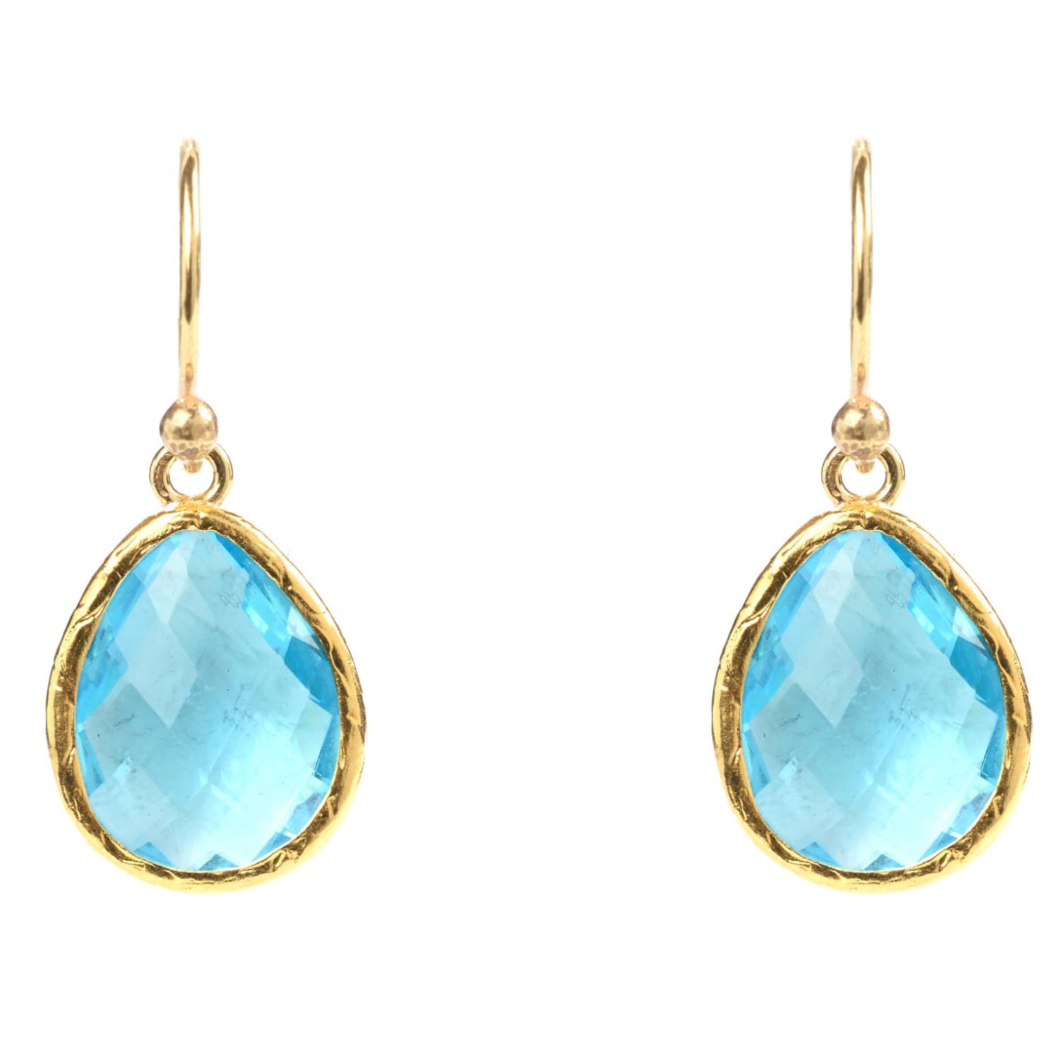 Petite Drop Earring Blue Topaz Hydro Gold | LATELITA | Wolf & Badger