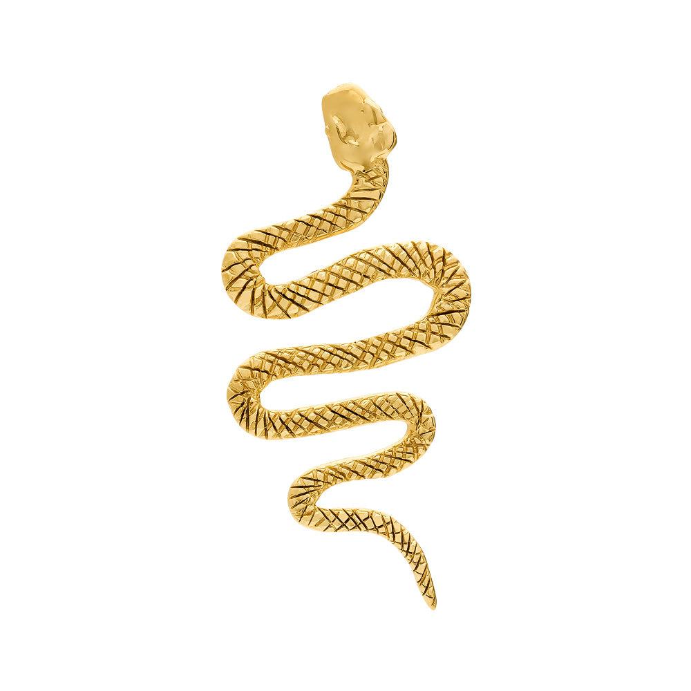 Sophie Simone Designs Women's Gold Earring Serpentine Ondulado In Gold