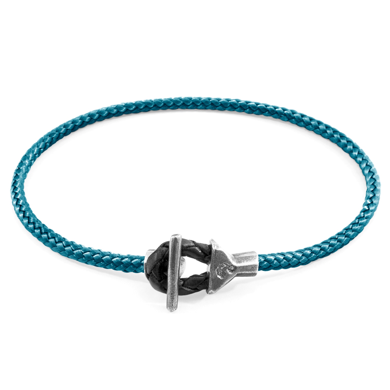 Men’s Ocean Blue Cullen Silver & Rope Bracelet Anchor & Crew