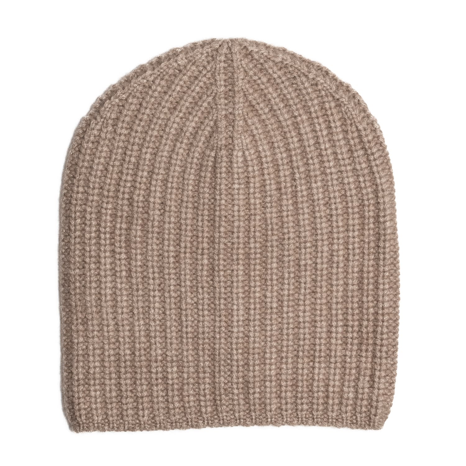 BEL CASHMERE WOMEN'S PLAIN KNITTED CASHMERE HAT BROWN