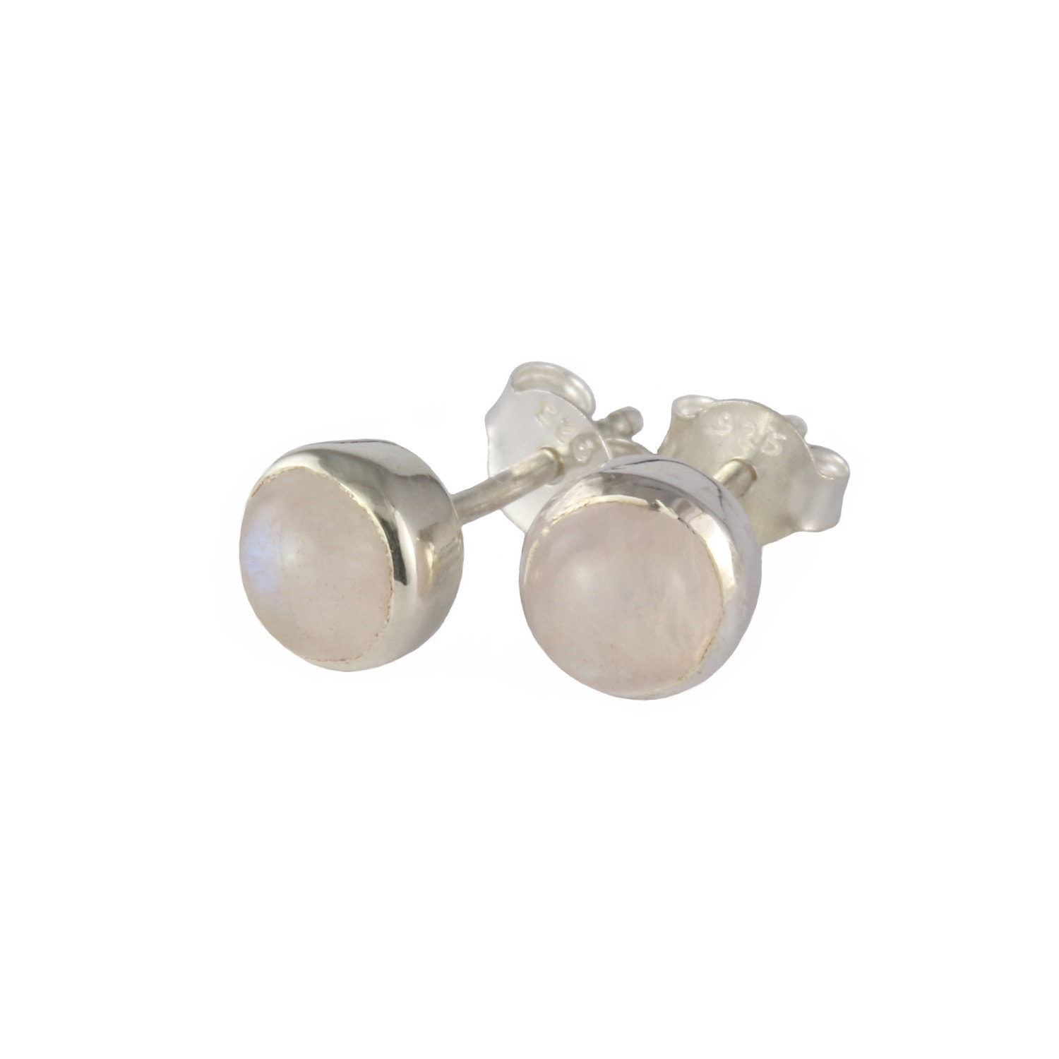 The Jewellery Store London Women's Silver / White June Birthstone Earrings Studs – Moonstone In Sterling Silver