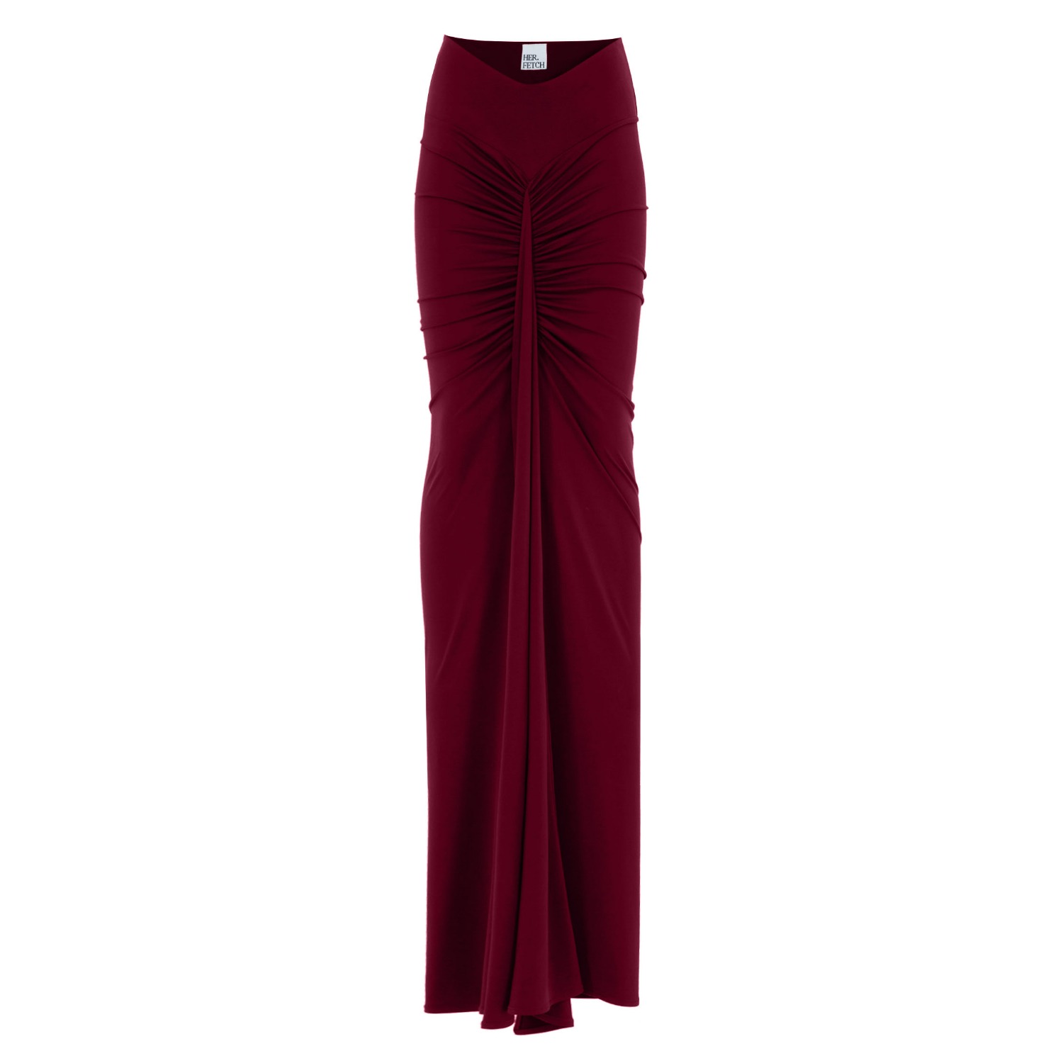 HERFETCH WOMEN'S NEUTRALS TAILORED SKIRT-BURGUNDY