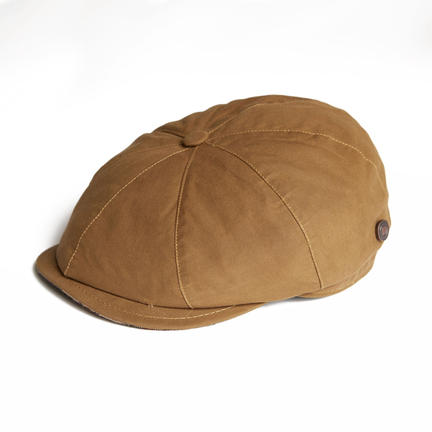 Dasmarca Hats Men's Brown Josh Camel Italian Waterproof Newsboy Bakerboy Cap In Brown