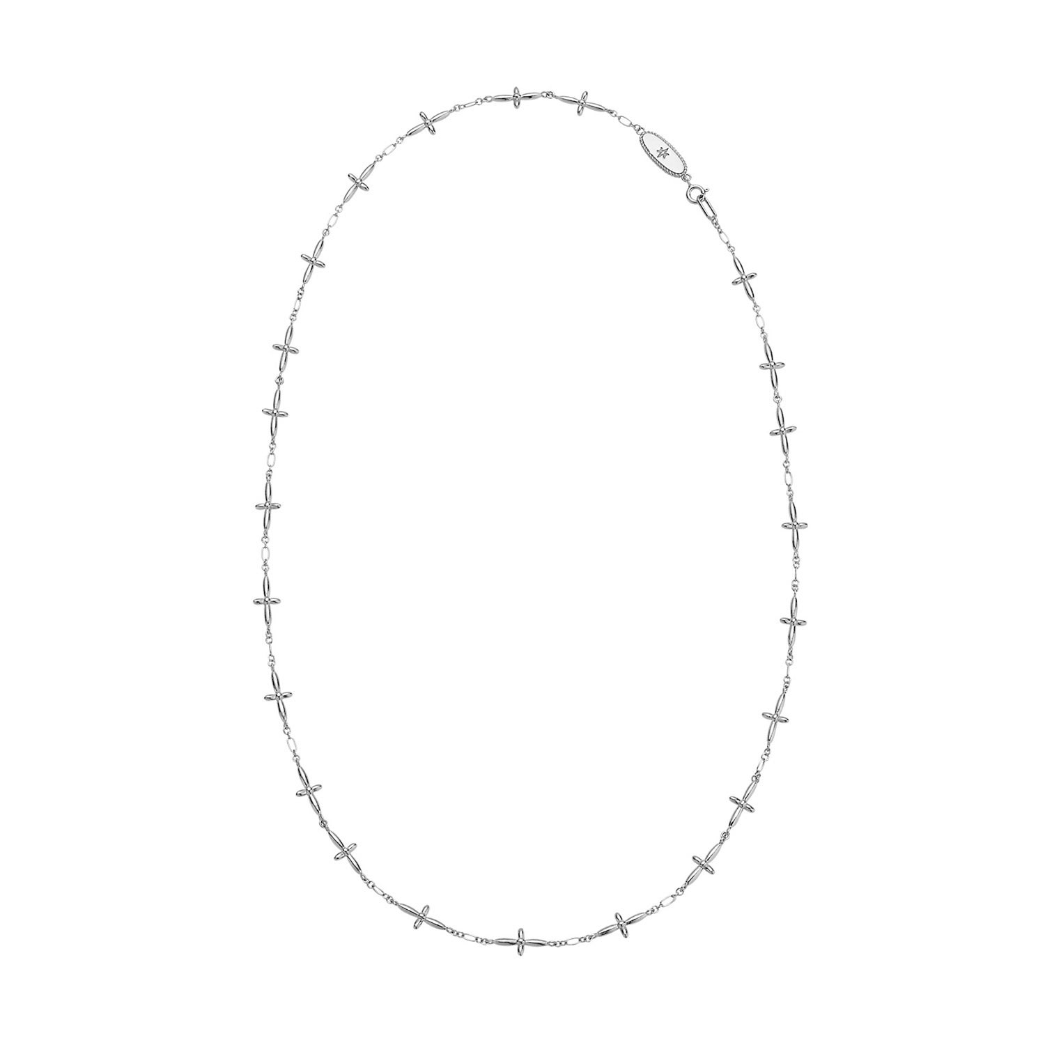 Cote Cache Women's Silver Cross Necklace In Gray