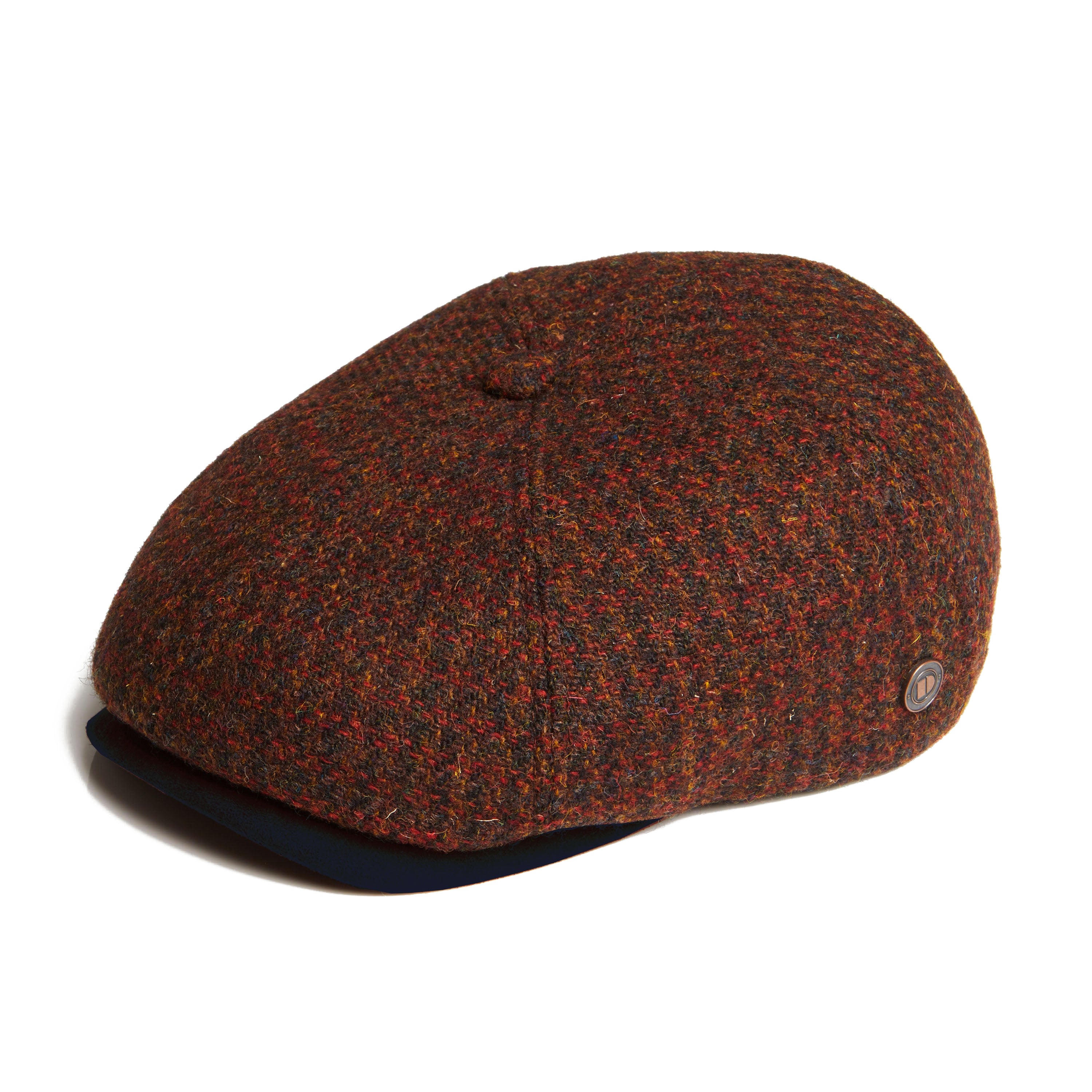 Dasmarca Hats Men's Red Aaron Harris Tweed Wool Cap With Earflaps - Maroon In Red
