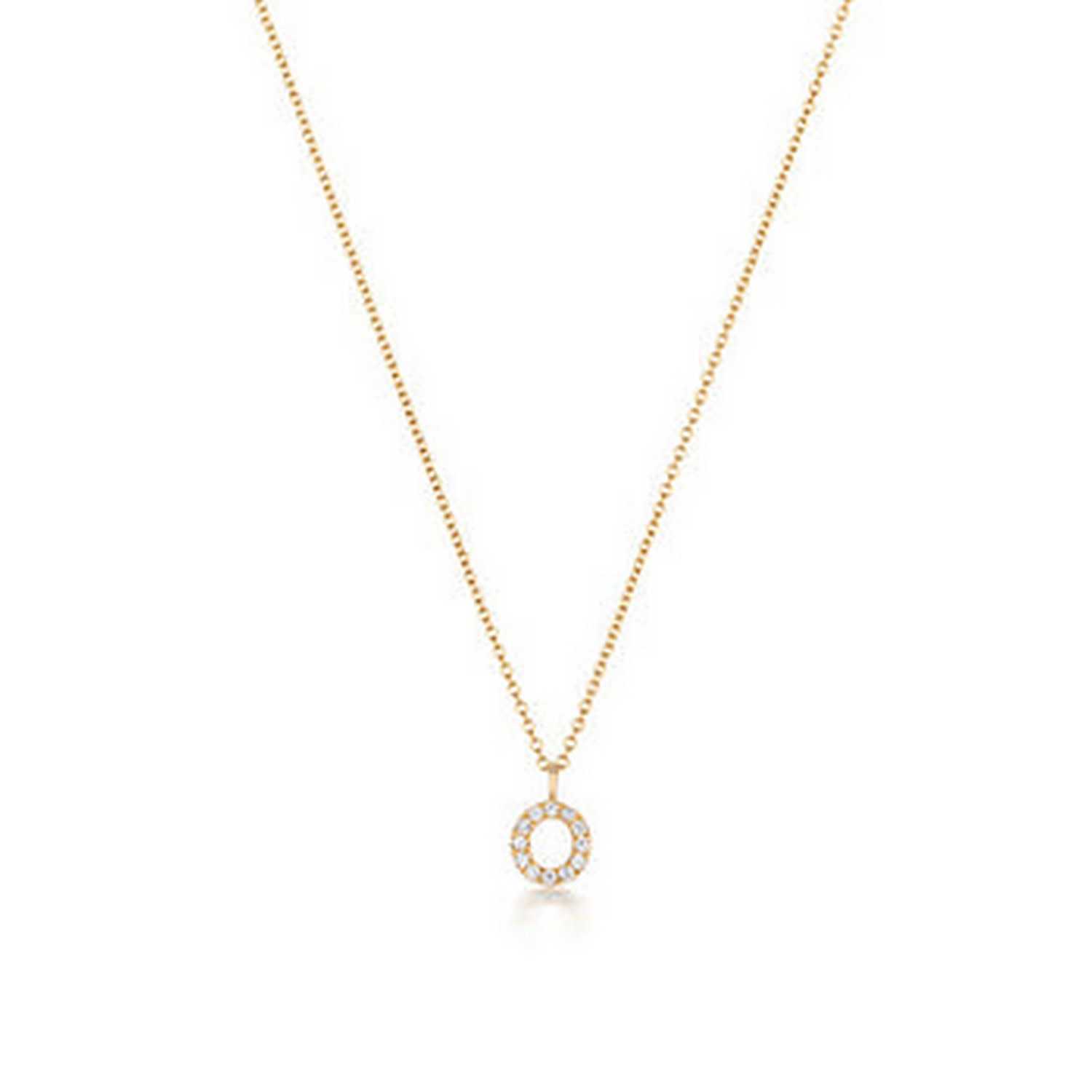 Cervin Blanc Women's Diamond Initial O Necklace In Gold In Gold