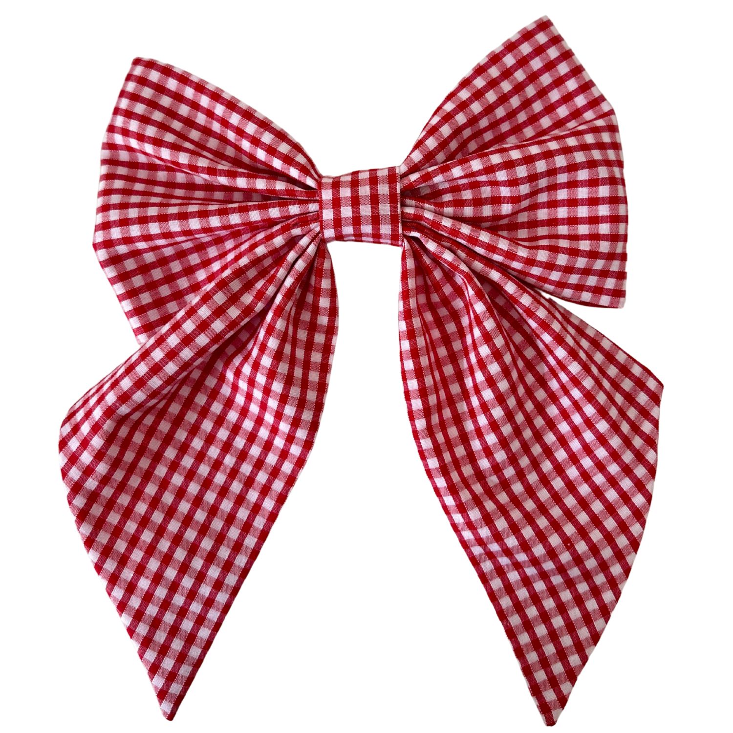 Sylki Women's Red Gingham Hair Bow Clip