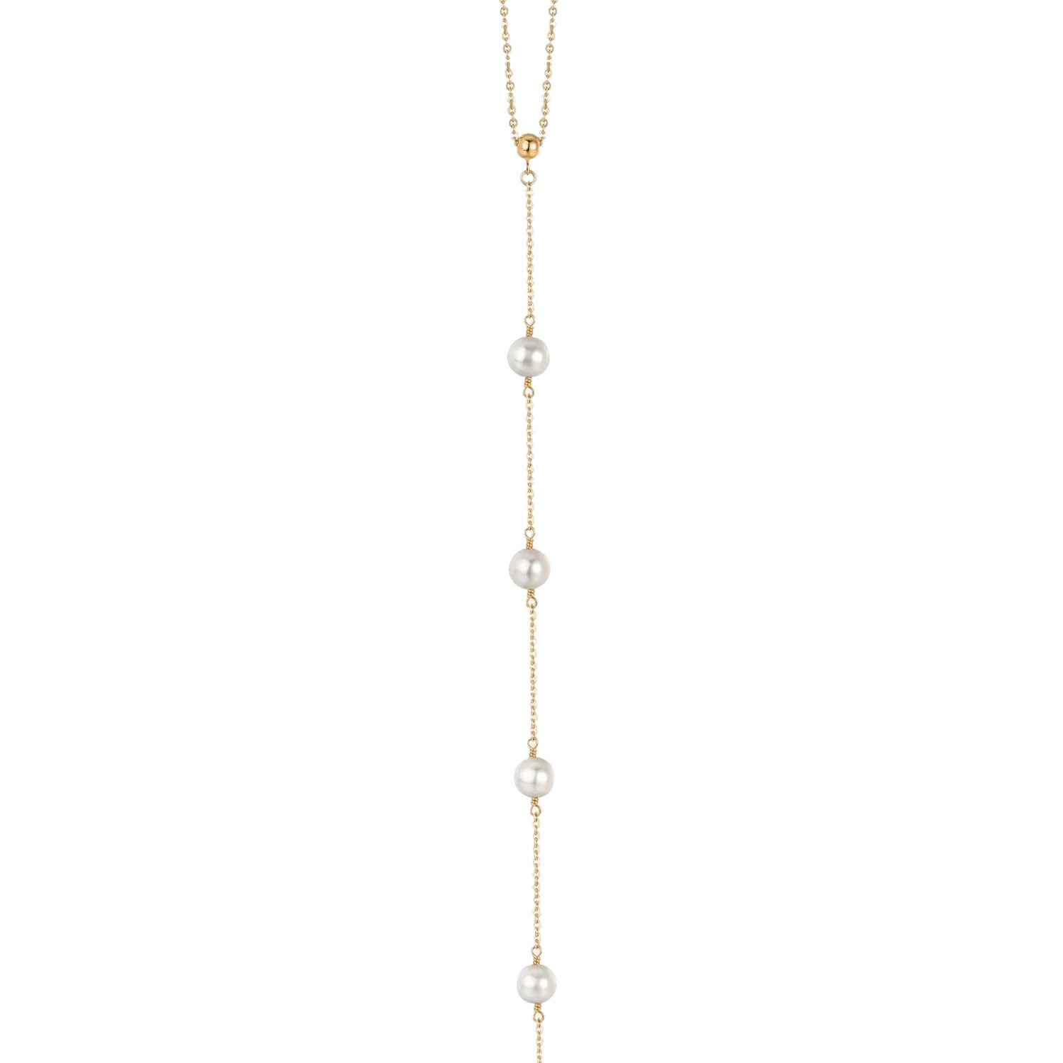 Katy Faye Women's Gold / White Cyrus Pearl Necklace