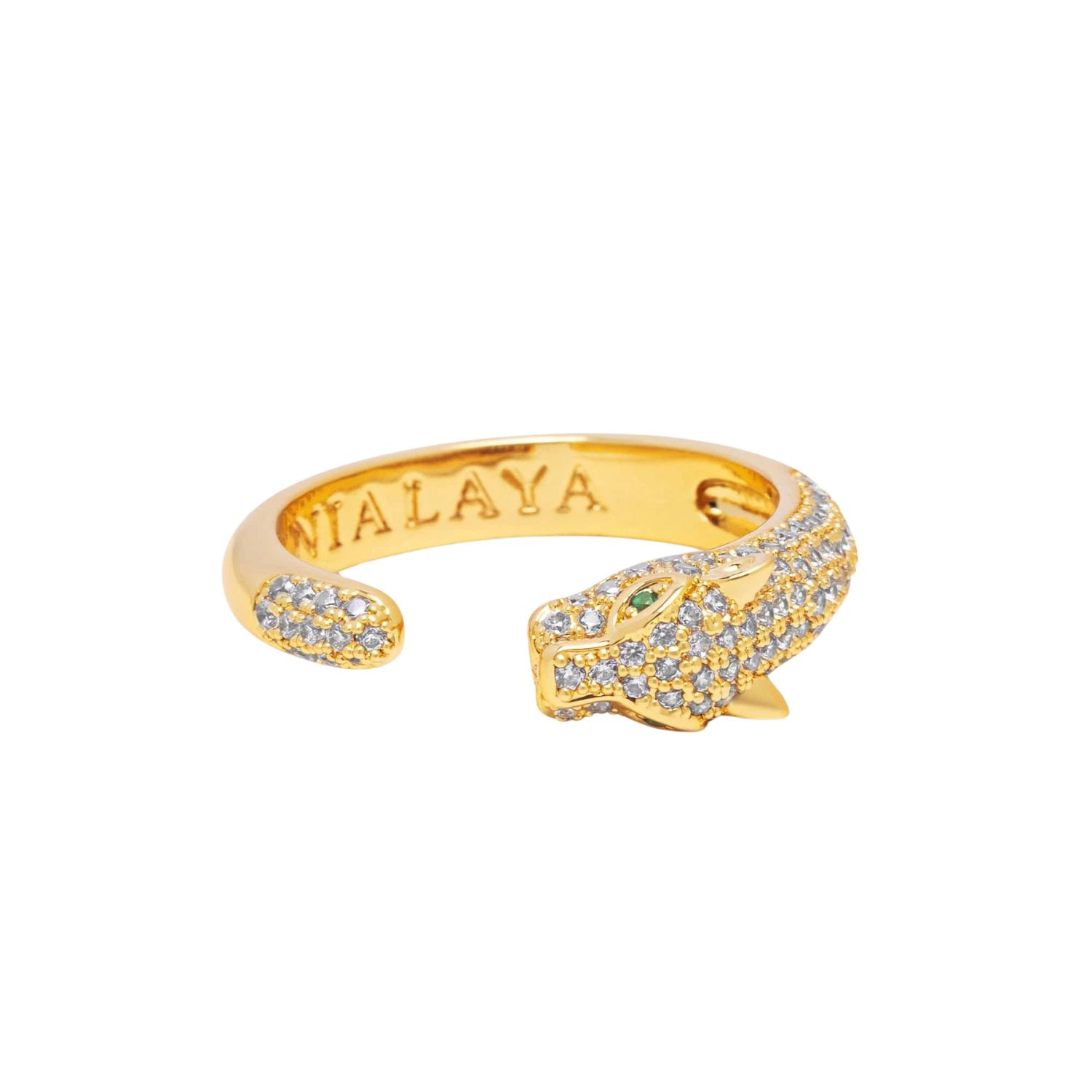 Nialaya Men's Panther Wrap Ring In Gold In Gold