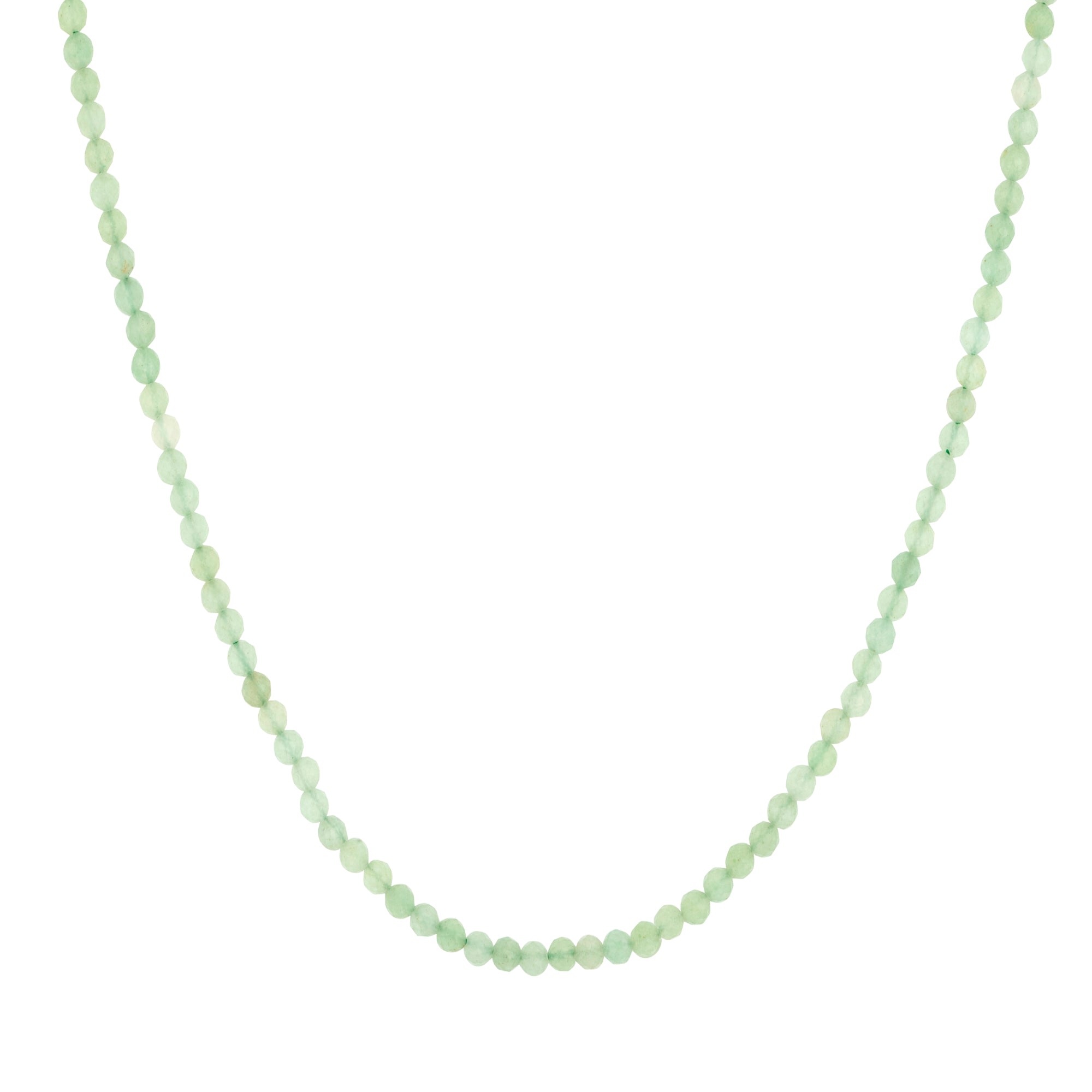 Gold Trip Women's Green / Silver Green Aventurine Beaded Necklace In Silver