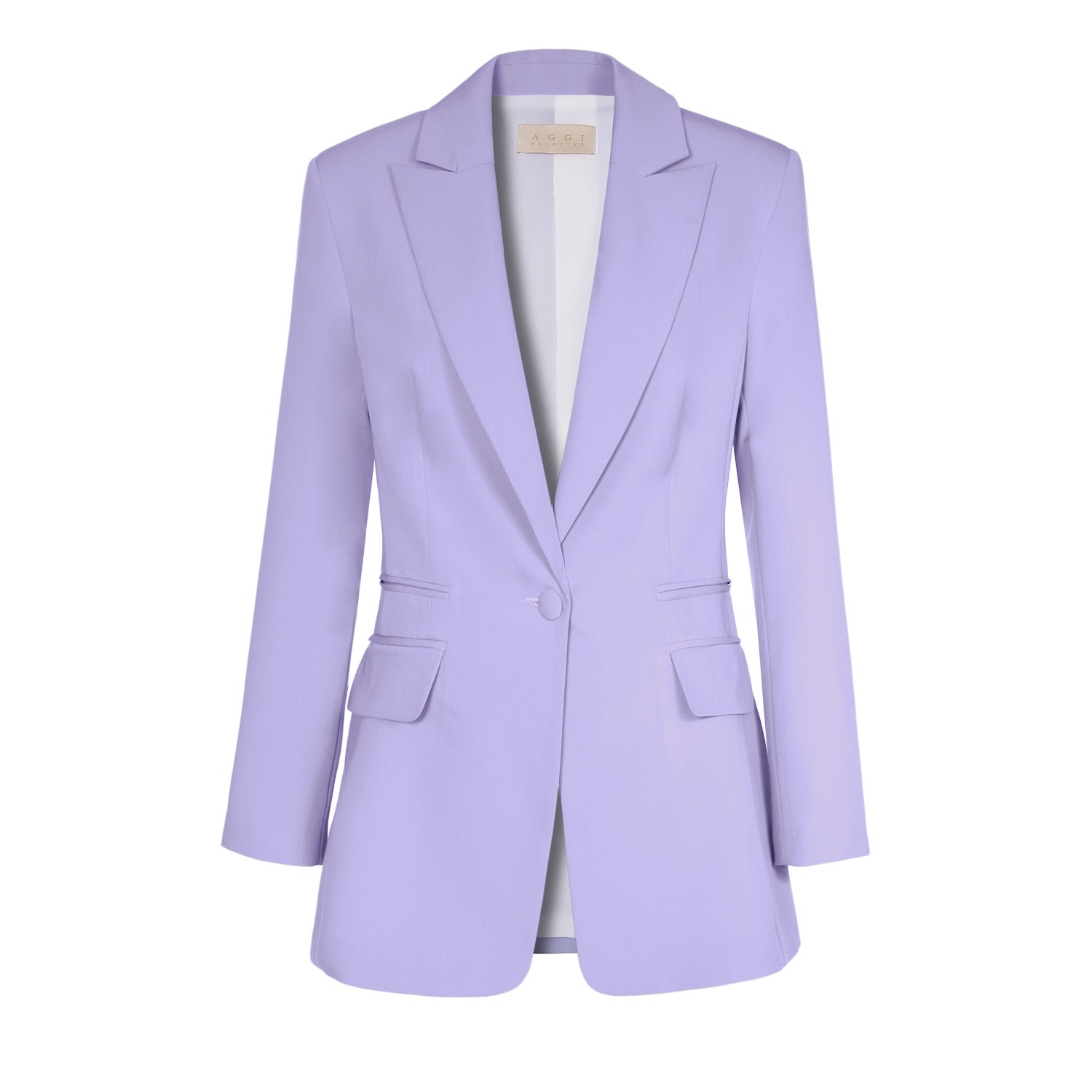 Women’s Pink / Purple Laura Lavender Single Breasted Midi Blazer Extra Small Aggi