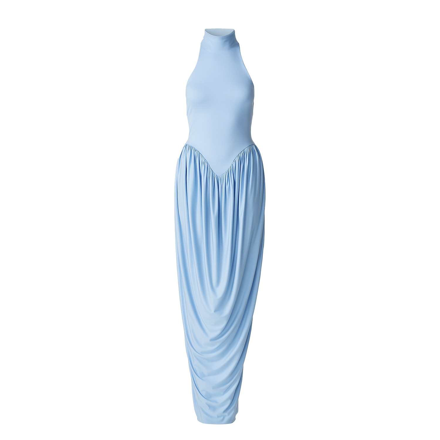 Ats The Label Women's Celine Blue Drapped Maxi Dress In Blue