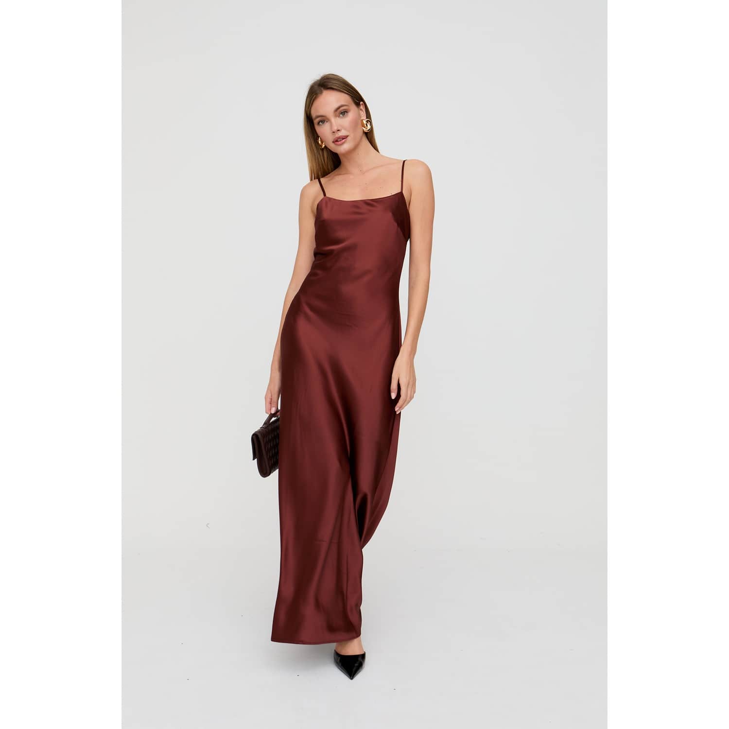 roxy brown dress Spaghetti Strap Maxi In Choclate | Lily and Lionel This style features adjustable model:Feliz Striped Long Linen Dress Skirt/Dress length type:Tea Length